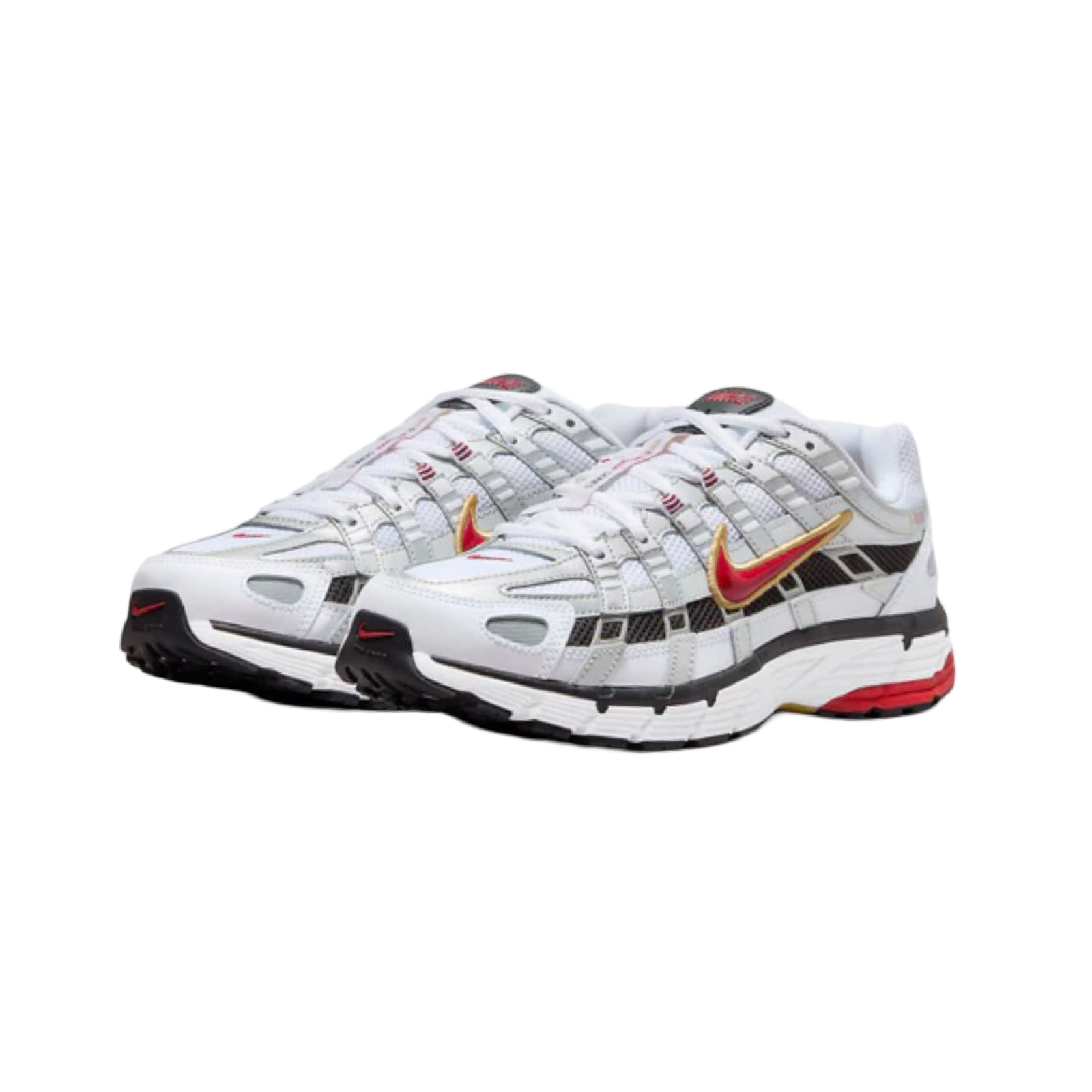 Nike P 6000 Running Shoes - White Platinum & Varsity Red - Lightweight Cushioned Sneakers for Men & Women | Perfect for Jogging, Gym Workouts & Casual Wear