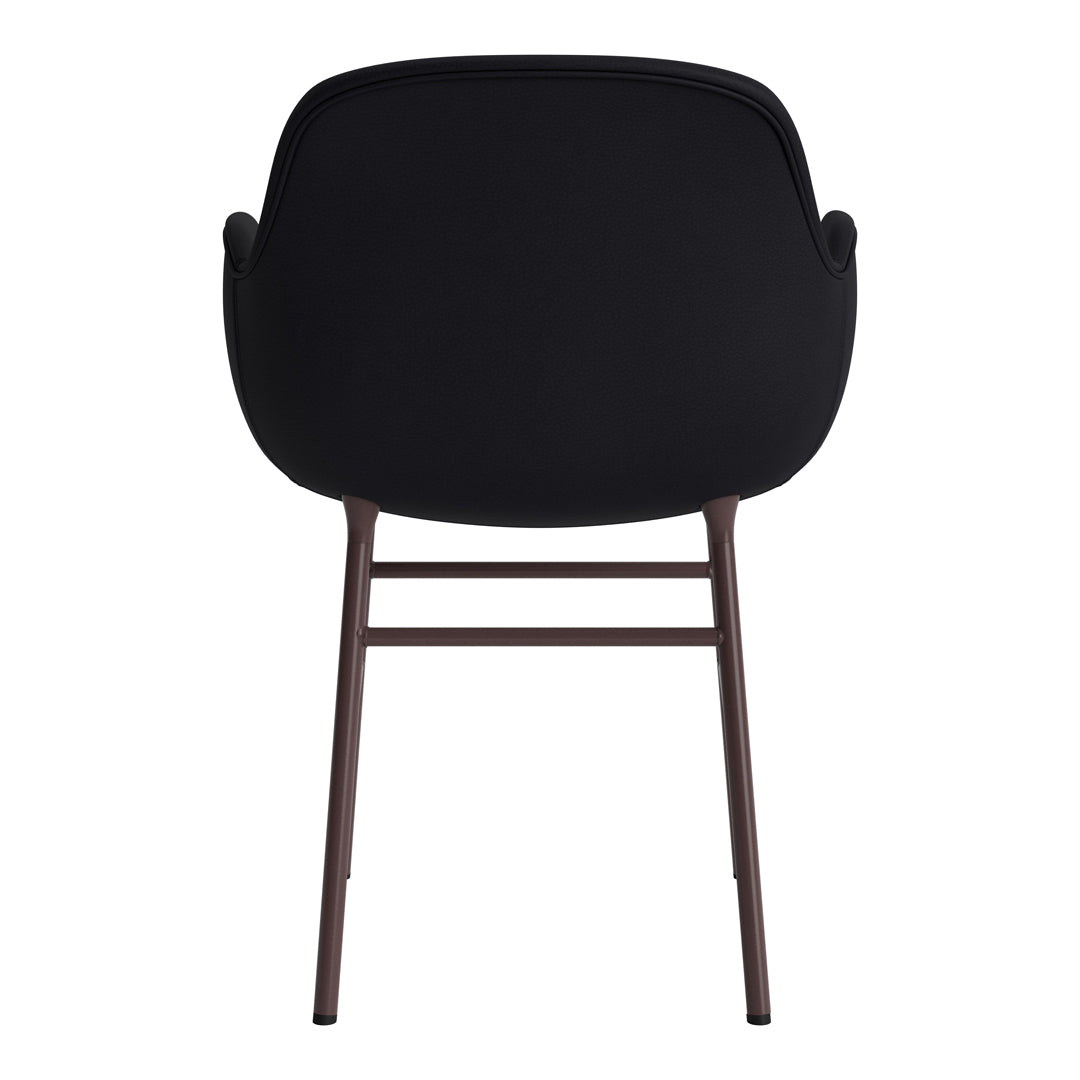 Modern Form Armchair with Sturdy Metal Legs & Soft Upholstery - Perfect for Living Room, Office, or Reading Nook