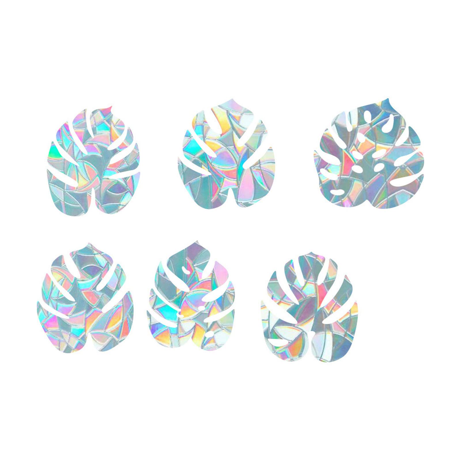 Non-Adhesive Prismatic Vinyl Window Stickers - Bird Safe Window Clings to Prevent Bird Collisions, Rainbow Reflective Home & Office Decor | Perfect for Living Rooms, Kitchens & Glass Doors