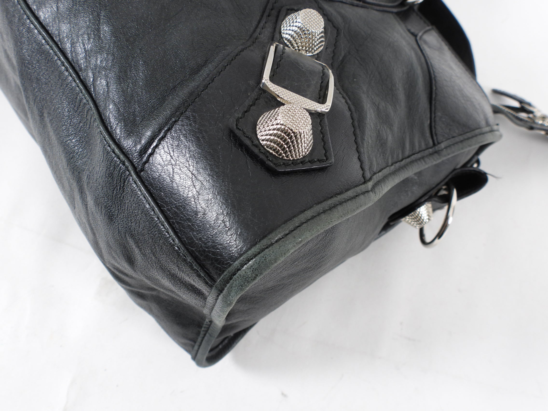 Balenciaga Dark Hunter Green Leather City Bag for Women - Stylish Designer Handbag for Work, Travel & Everyday Use