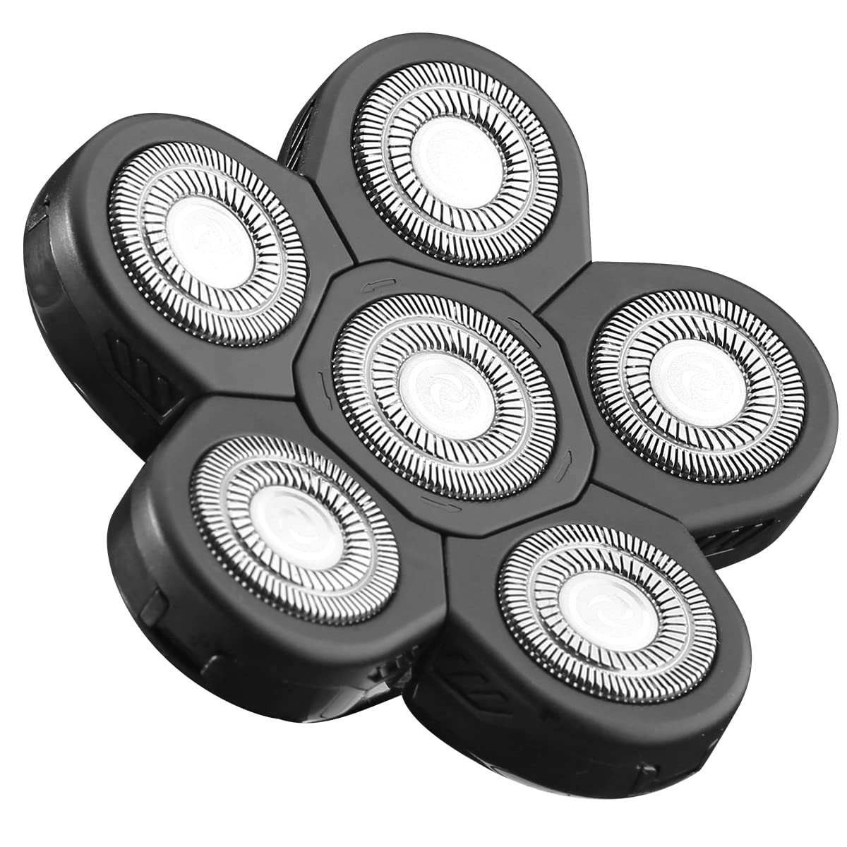 6-Blade Electric Shaver Replacement Heads for Men - Compatible with Bald Head & Facial Shaving - Smooth Shaving Experience for Home, Travel & Gym Use