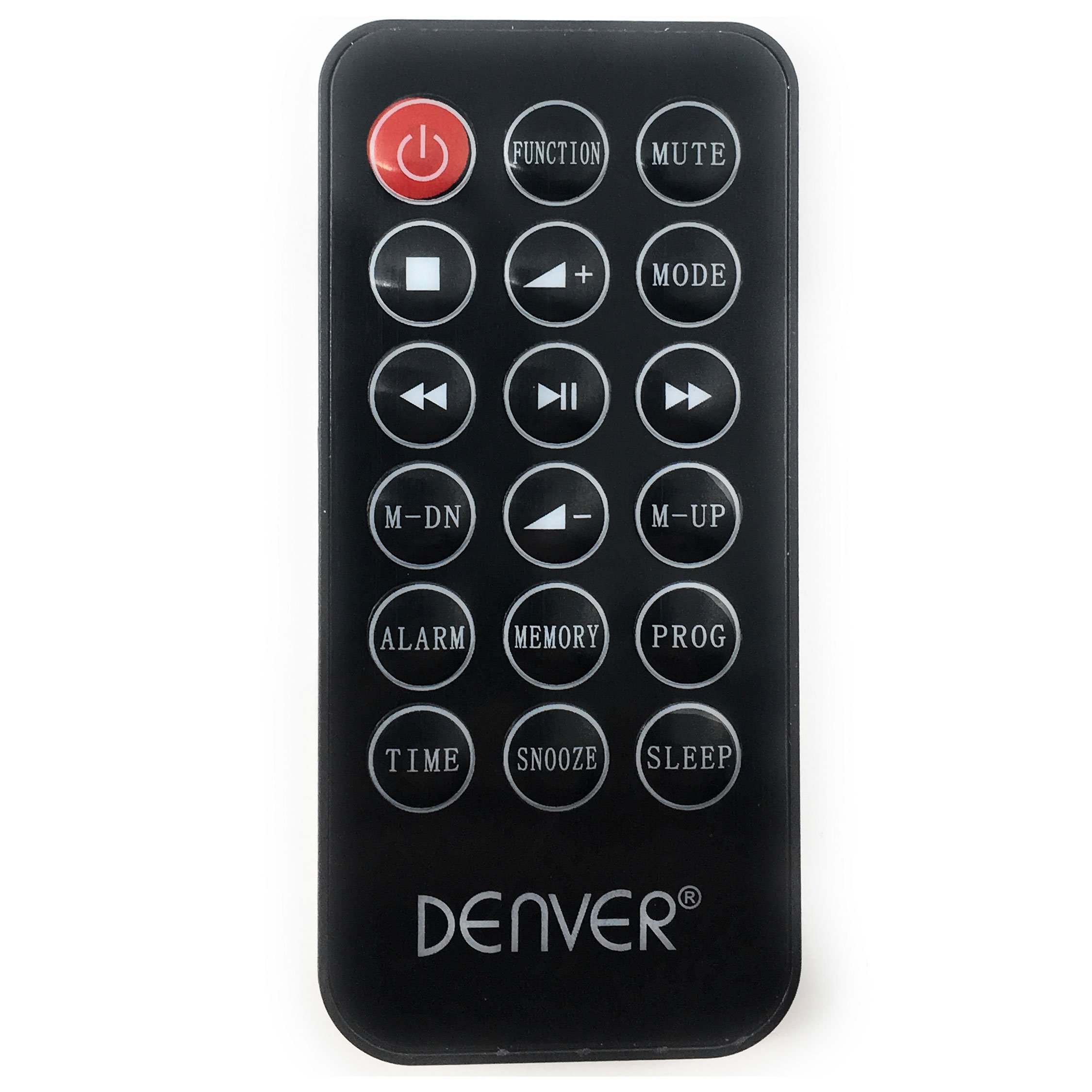 Denver Mini HiFi System CD Player with FM Radio, Alarm Clock, Remote Control - Compact Home Audio System with AUX Input, Sleep Timer & Snooze Function | Perfect for Bedroom, Office & Small Spaces