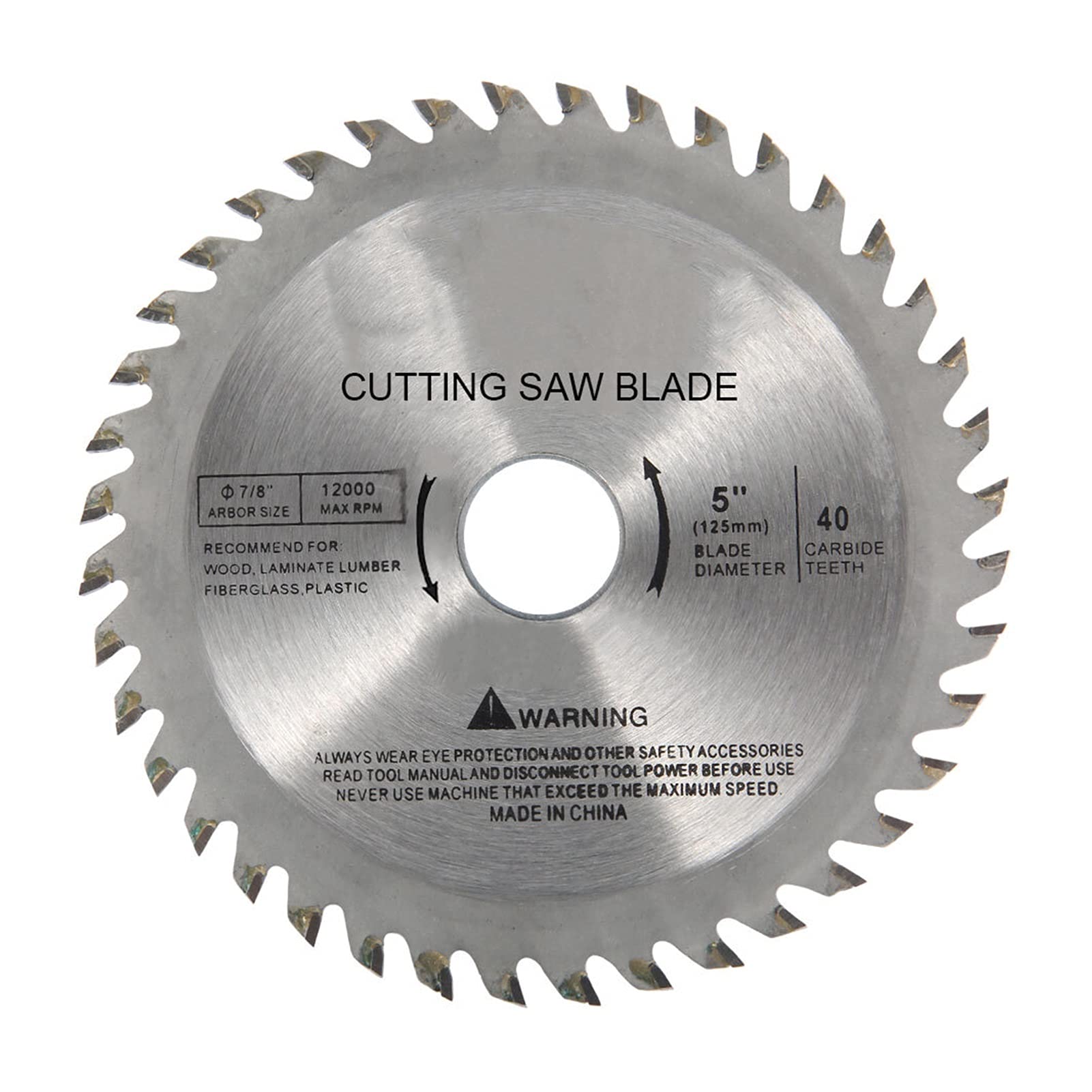 5 Inch 30/40 Teeth TCT Circular Saw Blade - Carbide Tipped Wood Cutting Disc for Angle Grinder | Perfect for DIY Woodworking, Plywood Cutting & Home Renovation Projects