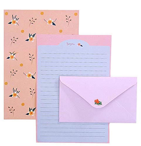 36 Pcs Lovely Letter Paper Lined Stationery Set with 18 Envelopes - A5 Writing Paper for Office, Home & School - Perfect for Thank You Notes, Personal Letters & Journaling (6 Sets)