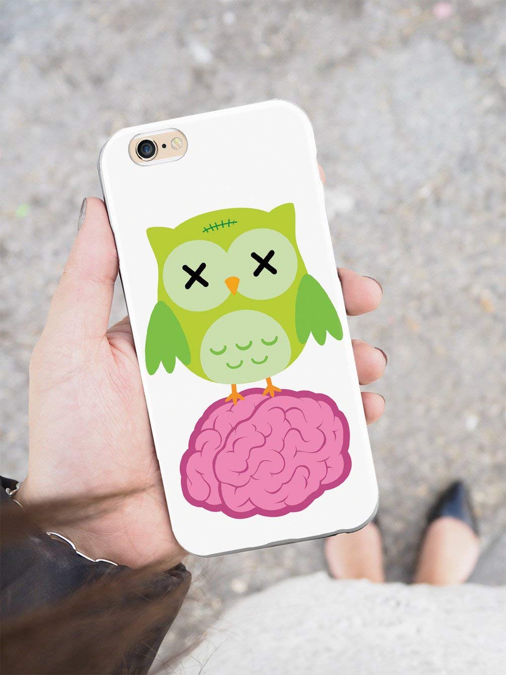 Premium 3D Textured Zombie Owl Protective Case for iPhone 7 Plus - Shockproof & Slim Cover with Unique Design - Perfect for Everyday Use, Outdoor Activities & Travel