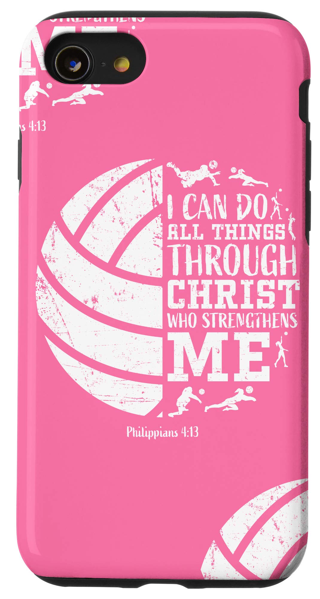 Cute Volleyball iPhone SE (2020)/7/8 Phone Case - Christian Gift for Teen Girls - Perfect for School, Sports & Daily Use
