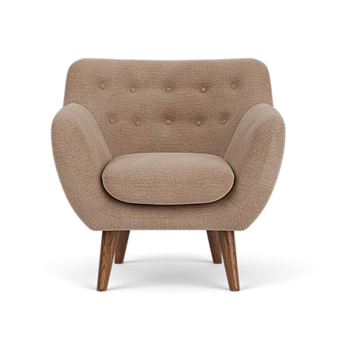 Anne Fabric Armchair - Modern Upholstered Accent Chair for Living Room, Bedroom & Office - Comfortable Lounge Chair with Sturdy Wooden Legs (Perfect for Reading, Relaxing & Home Decor)