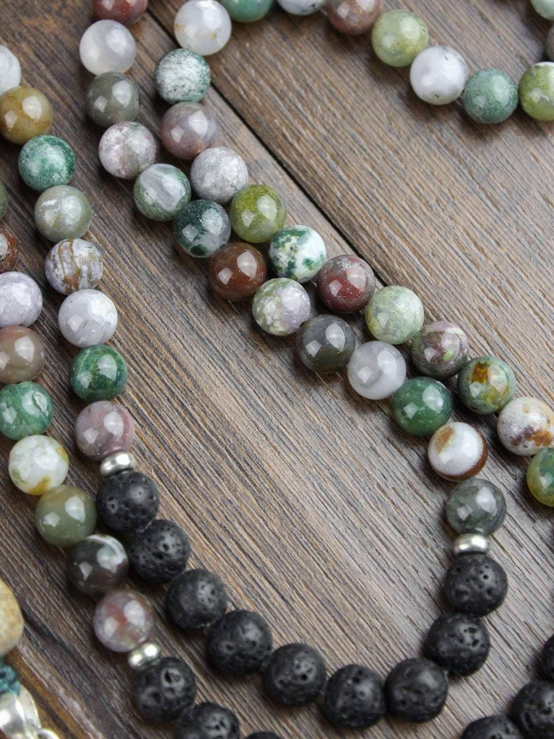 Authentic Grounding Spirit and Soul Mala Beads - Meditation Prayer Necklace for Stress Relief & Spiritual Protection | Perfect for Yoga, Mindfulness Practice & Energy Healing