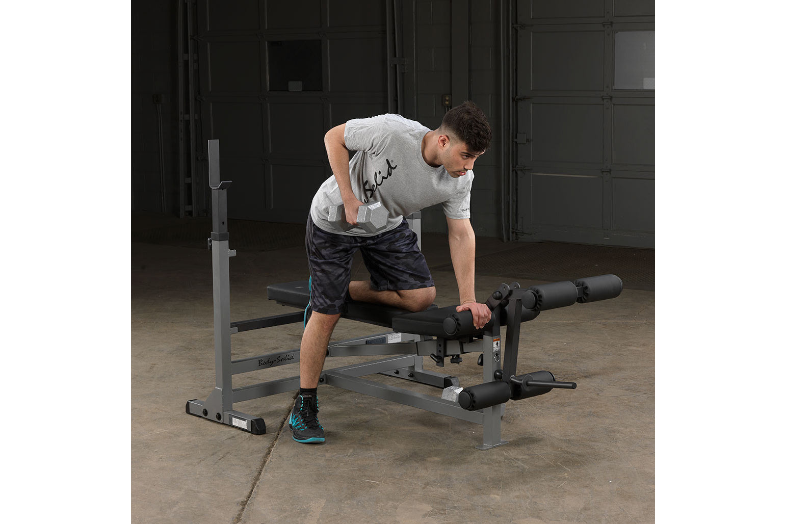 Body Solid PowerCenter Combo Bench (GDIB46L) - Adjustable Weight Bench for Home Gym Strength Training - Perfect for Squats, Bench Press & Full-Body Workouts