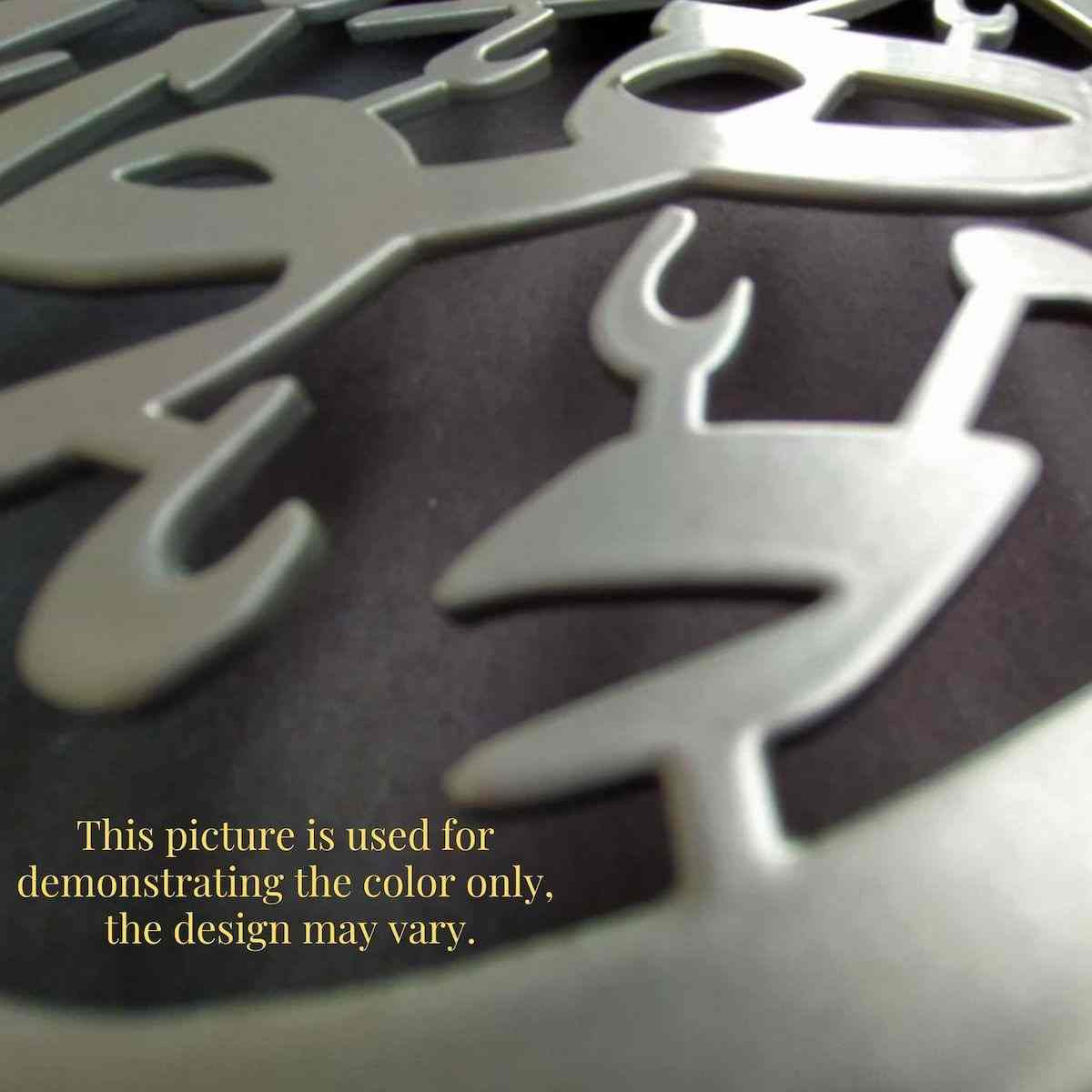 Second Kalima (Shahadah) Islamic Metal Wall Art - Elegant Arabic Calligraphy Home Decor for Muslim Living Room, Mosque & Prayer Space