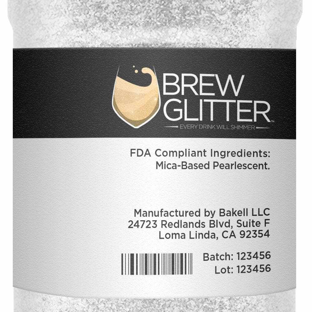 Clear Shimmer Brew Glitter® - 45g Shaker Jar with Fine Cosmetic Glitter for Nails, Body & Hair | Perfect for DIY Crafts, Festival Makeup & Sparkling Decorations