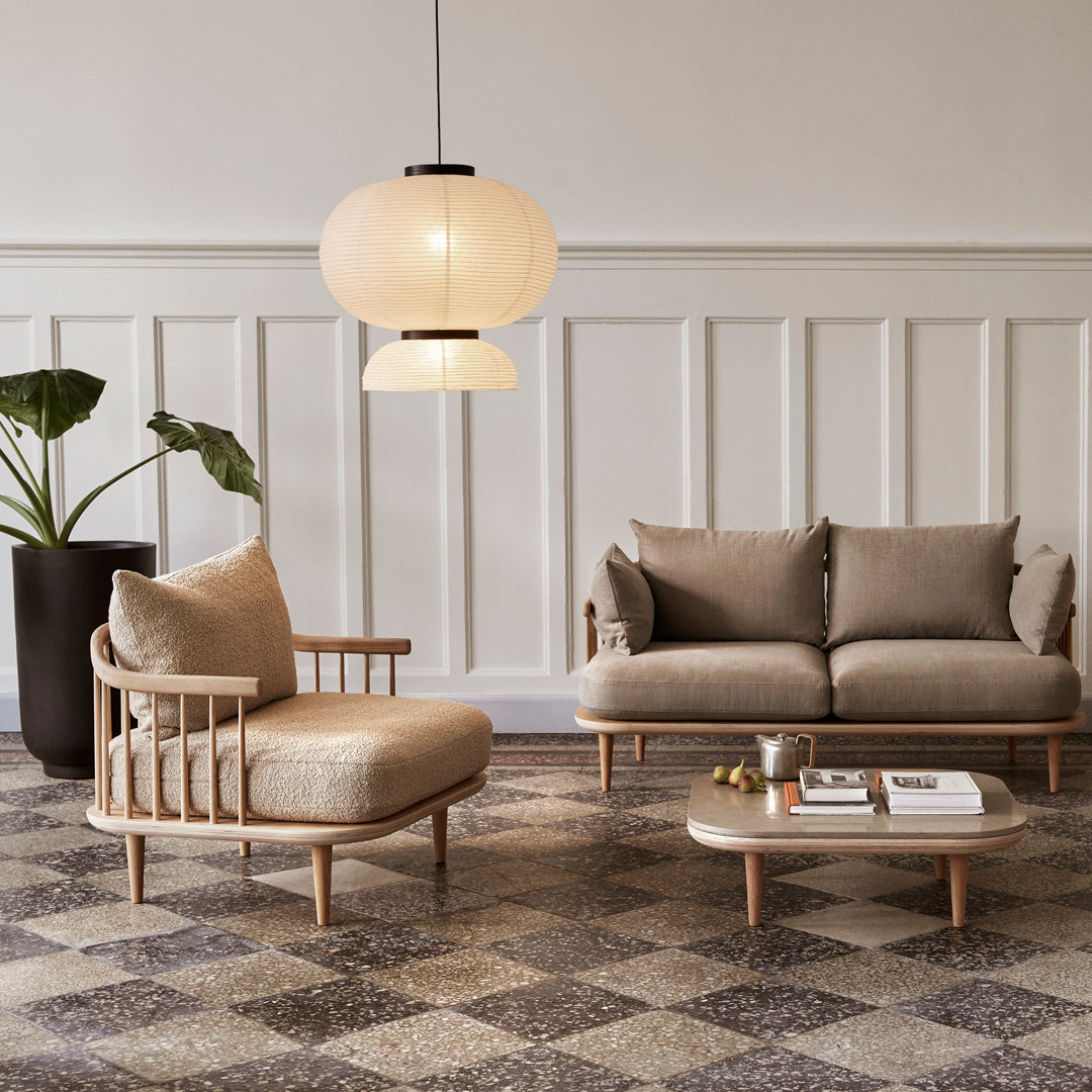 Formakami JH5 Pendant Light - Modern Paper Pendant Lamp for Dining Room, Living Room & Bedroom Lighting - Scandinavian Style Hanging Light Fixture