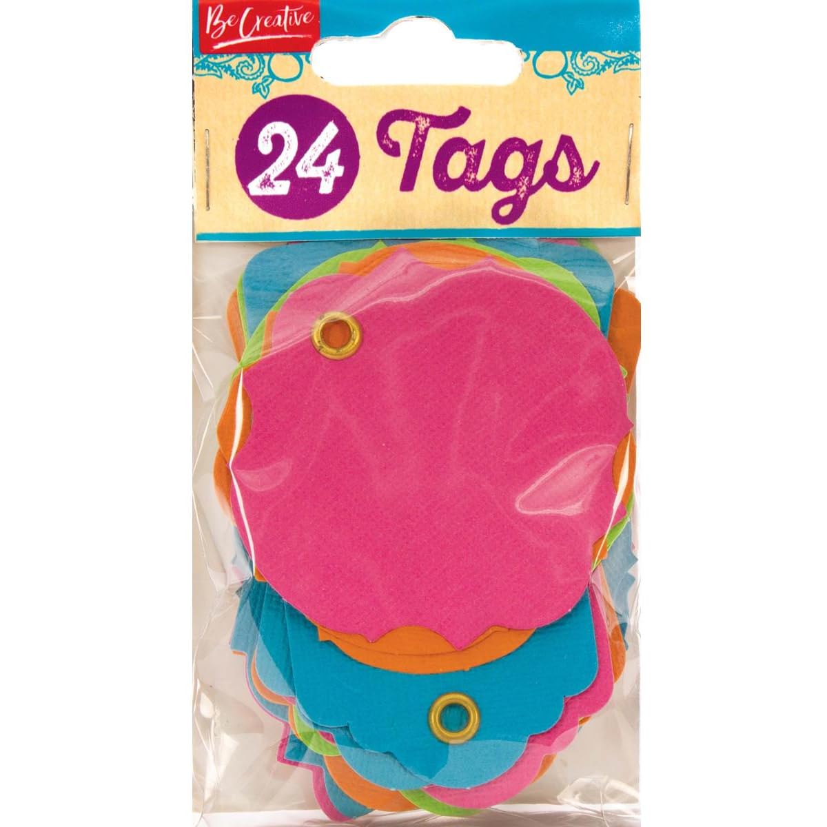 Leisure Arts Grommeted Tags - Assorted Colors for DIY Crafts, Scrapbooking & Gift Wrapping - Perfect for Organization & Labeling