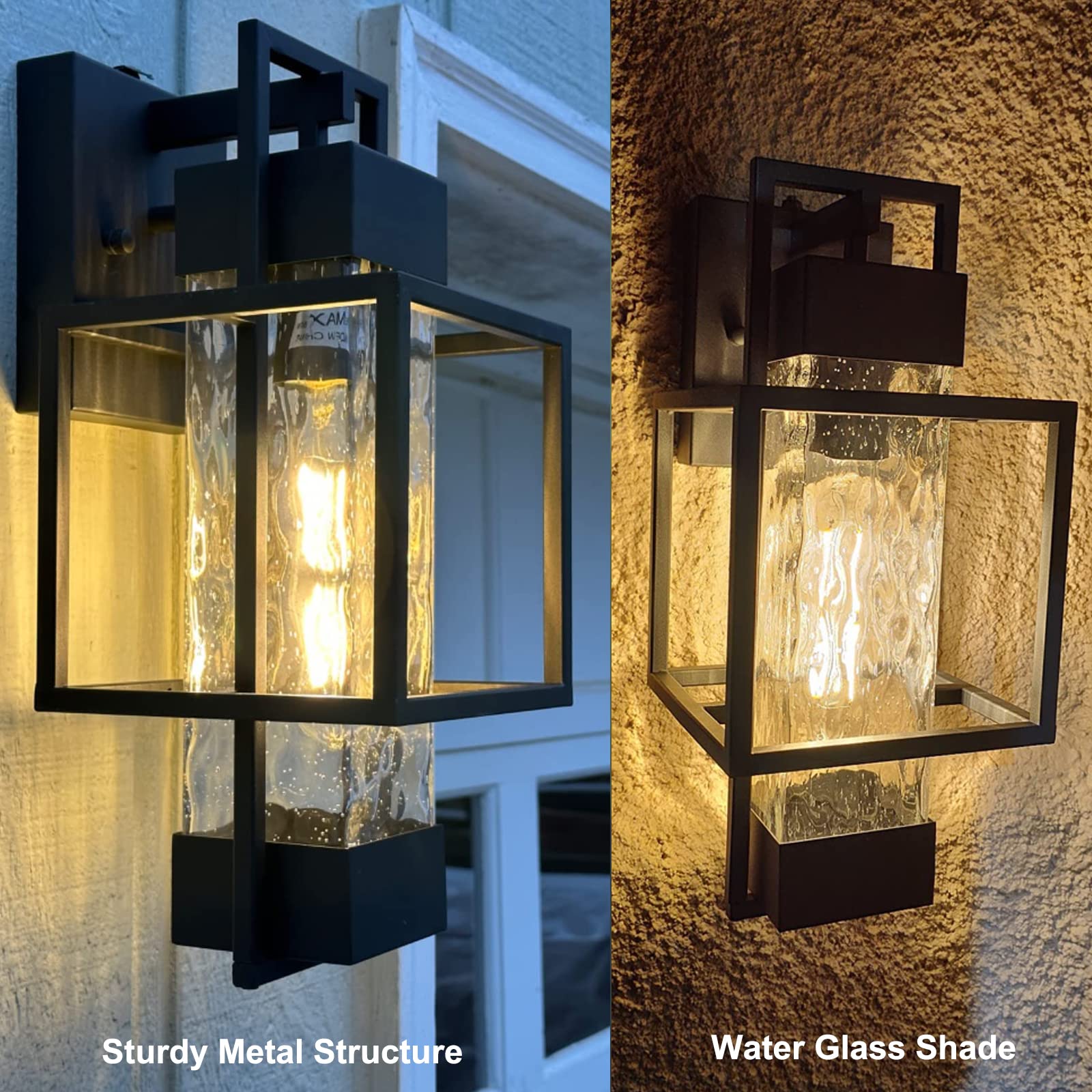 Modern Outdoor Wall Sconce Lights 2 Pack - 15