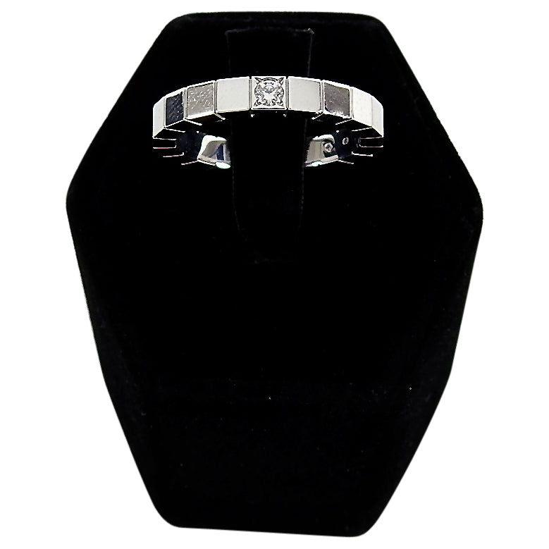 Cartier 18K White Gold Diamond Lanieres Band Ring - Size 6.5 (53) | Luxury Wedding, Engagement & Anniversary Jewelry Gift for Women