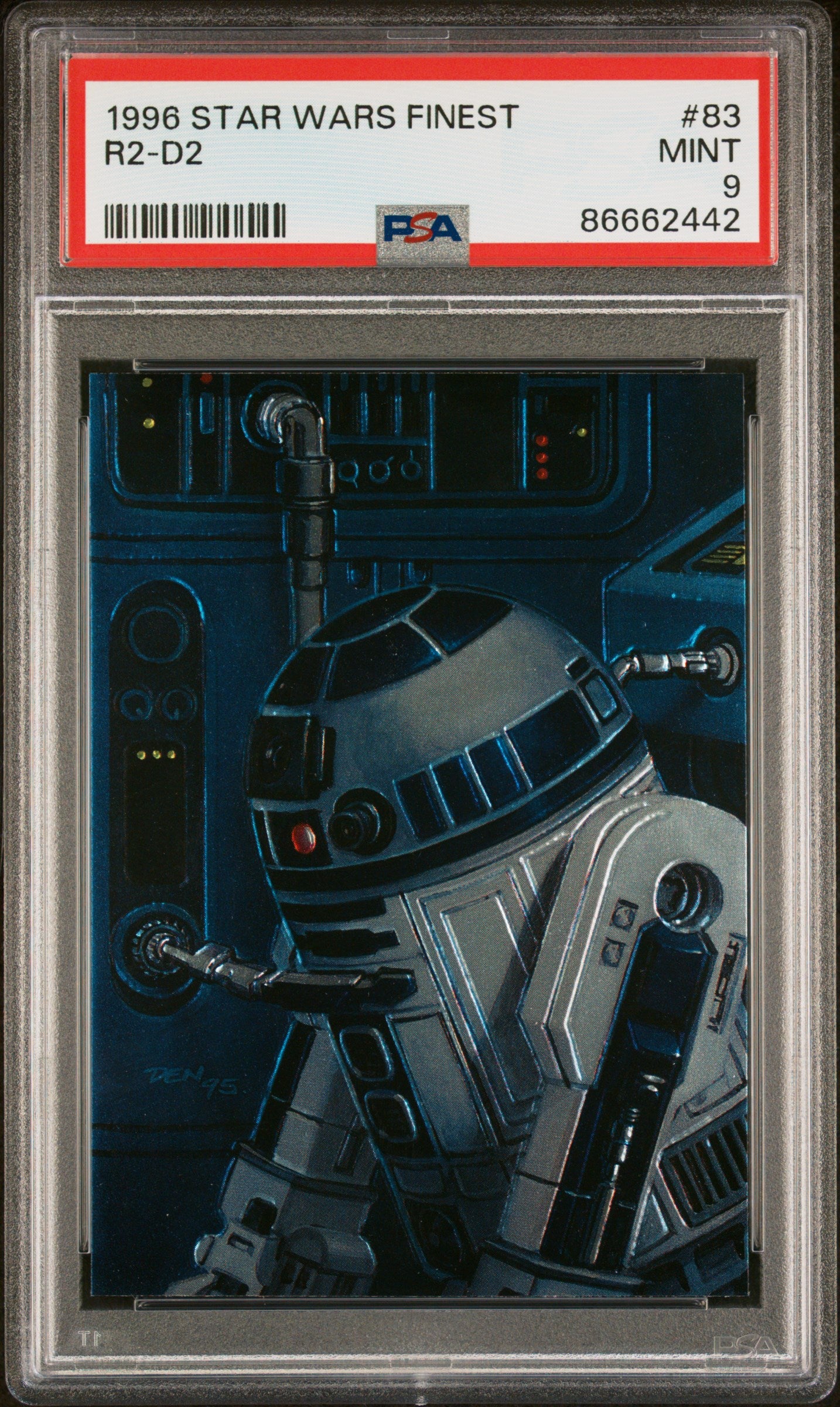 1996 Star Wars Finest R2-D2 #83 PSA 9 Graded Trading Card - Perfect for Collectors & Star Wars Fans | Display, Investment & Gift Idea