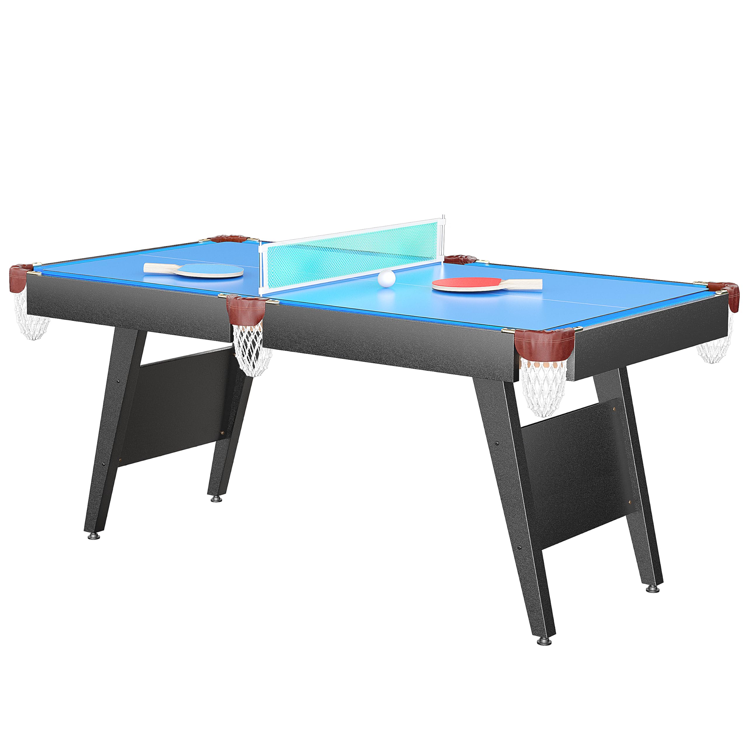 3-in-1 Multi-Game Table - 65.75 Inch Convertible Pool Table, Ping Pong Table & Air Hockey Combo for Indoor/Outdoor Use | Perfect for Family Game Rooms, Basements & Backyard Entertainment