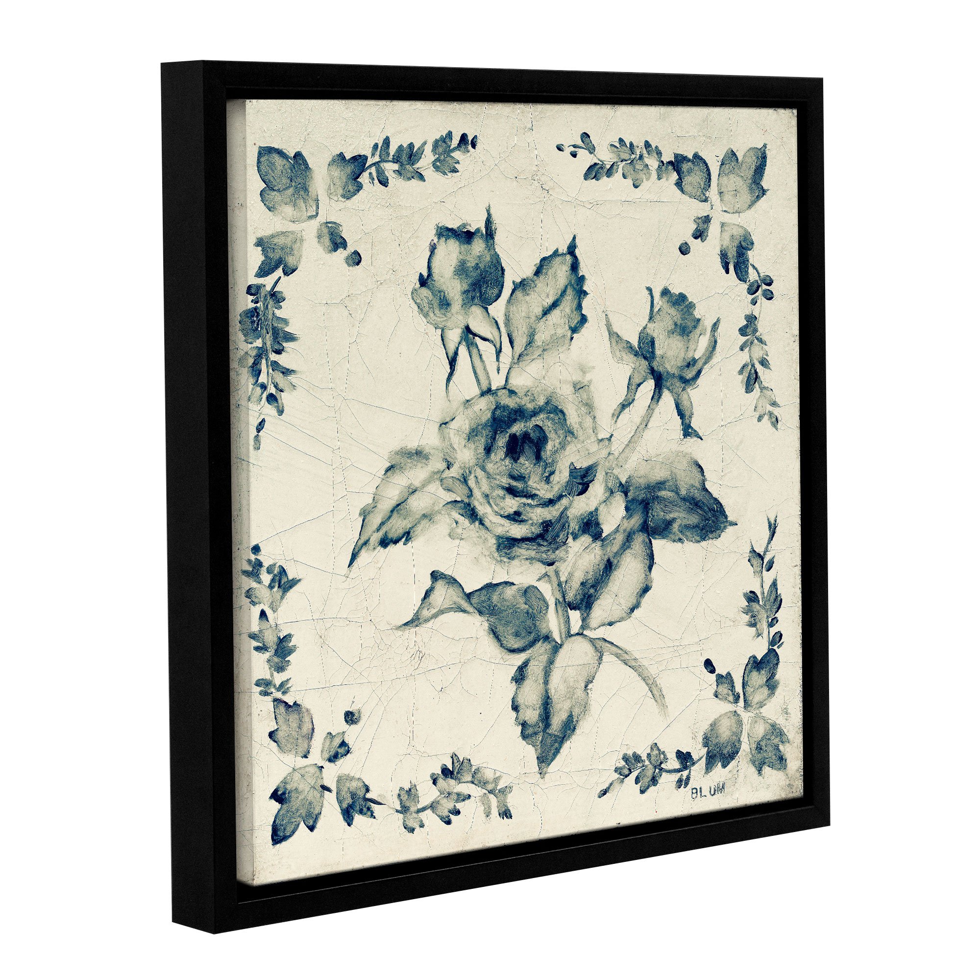 Cheri Blum 'Swedish Tile II' Gallery Wrapped Floater-Framed Canvas Art Print - 36x36 Inches, Premium Wall Decor for Living Room, Bedroom & Office