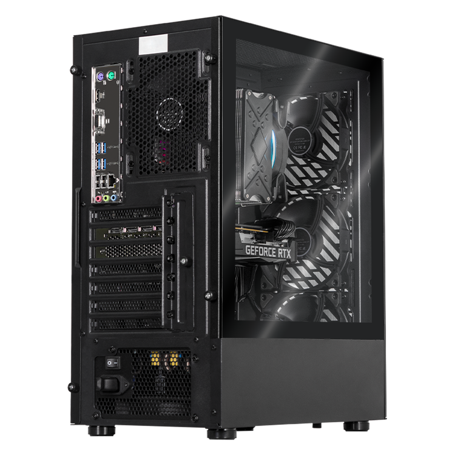 Xtreme PC Gaming Desktop - XPG GeForce RTX 3050, AMD Ryzen 7 5700X, 16GB RAM, 500GB SSD + 2TB HDD, WiFi, Black - High Performance Gaming PC for Esports, Streaming & VR Gaming