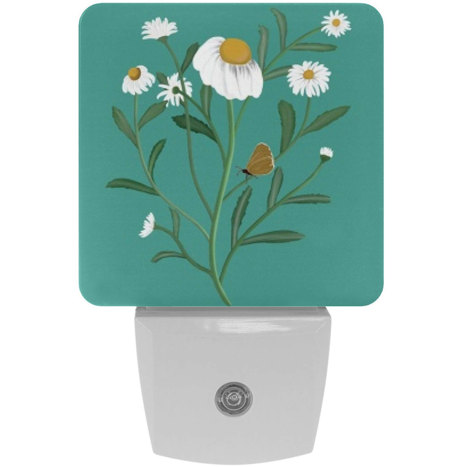 Smart LED Night Light with Auto Dusk to Dawn Sensor - Plug-in Butterfly Pollen Design for Hallway, Bedroom, Nursery, Kitchen, Stairway & Bathroom - Perfect for Nighttime Safety and Gentle Illumination