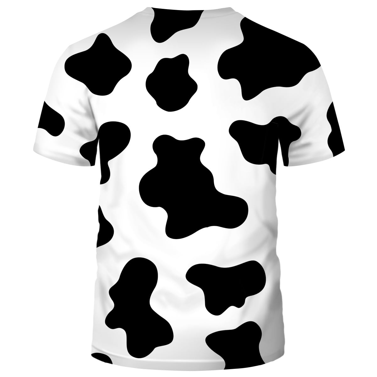 Funny 3D Cow Print Short Sleeve T-Shirt for Men & Women - Trendy Crewneck Graphic Tee - Perfect for Casual Wear, Costume Parties, and Animal Lovers