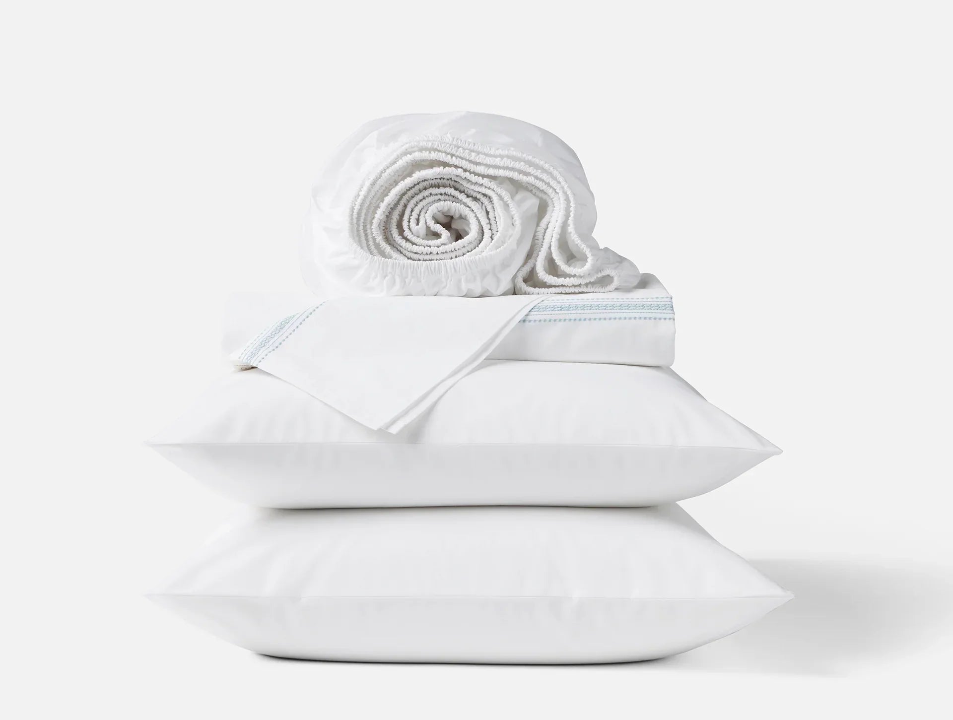 Organic Cotton Embroidered Landscape Sheet Set - Queen Size, Soft & Breathable Bedding for Home, Hotel, or Vacation Rental