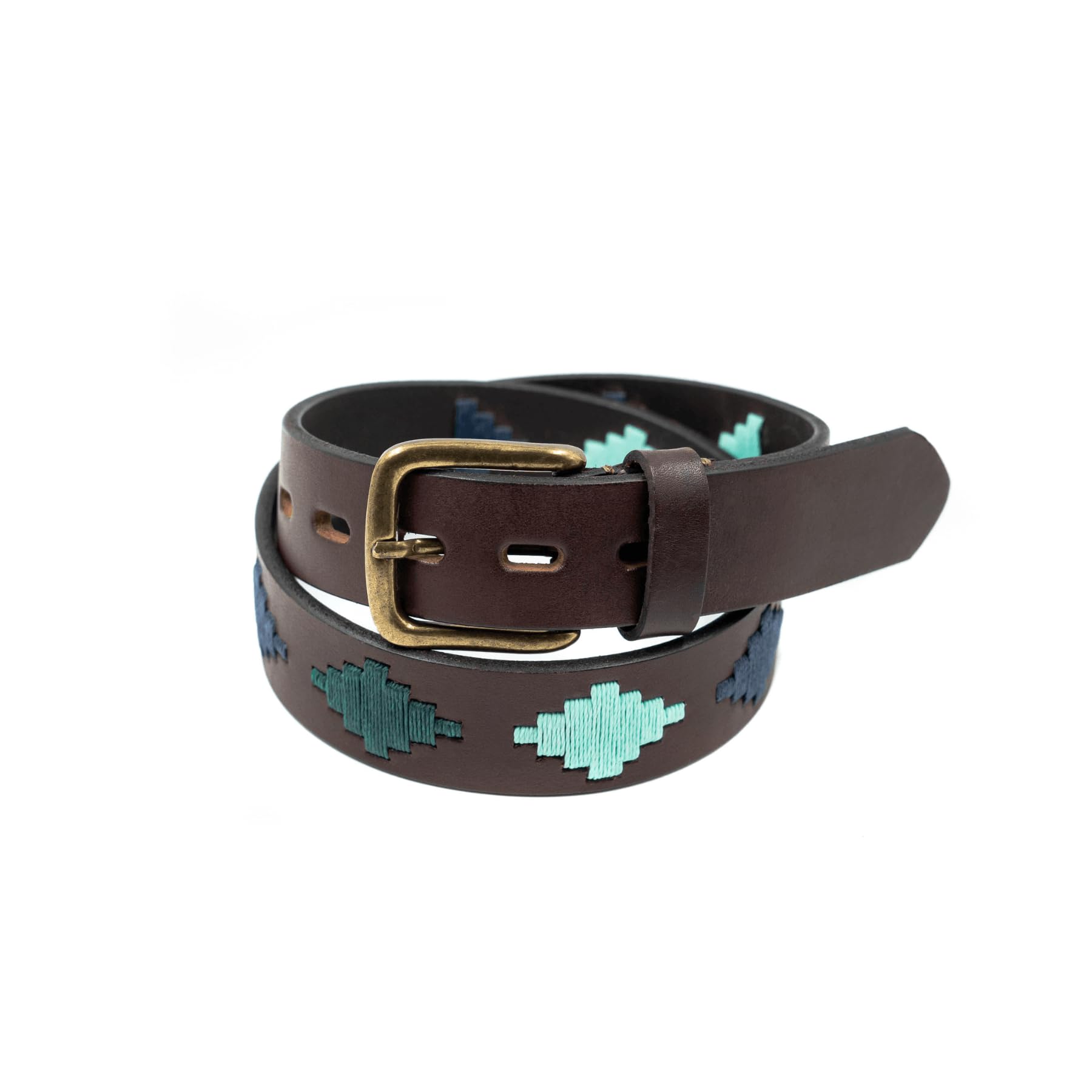 Hand-Stitched Genuine Leather Polo Belt for Men - Classic & Durable Fashion Accessory for Casual, Business & Formal Wear