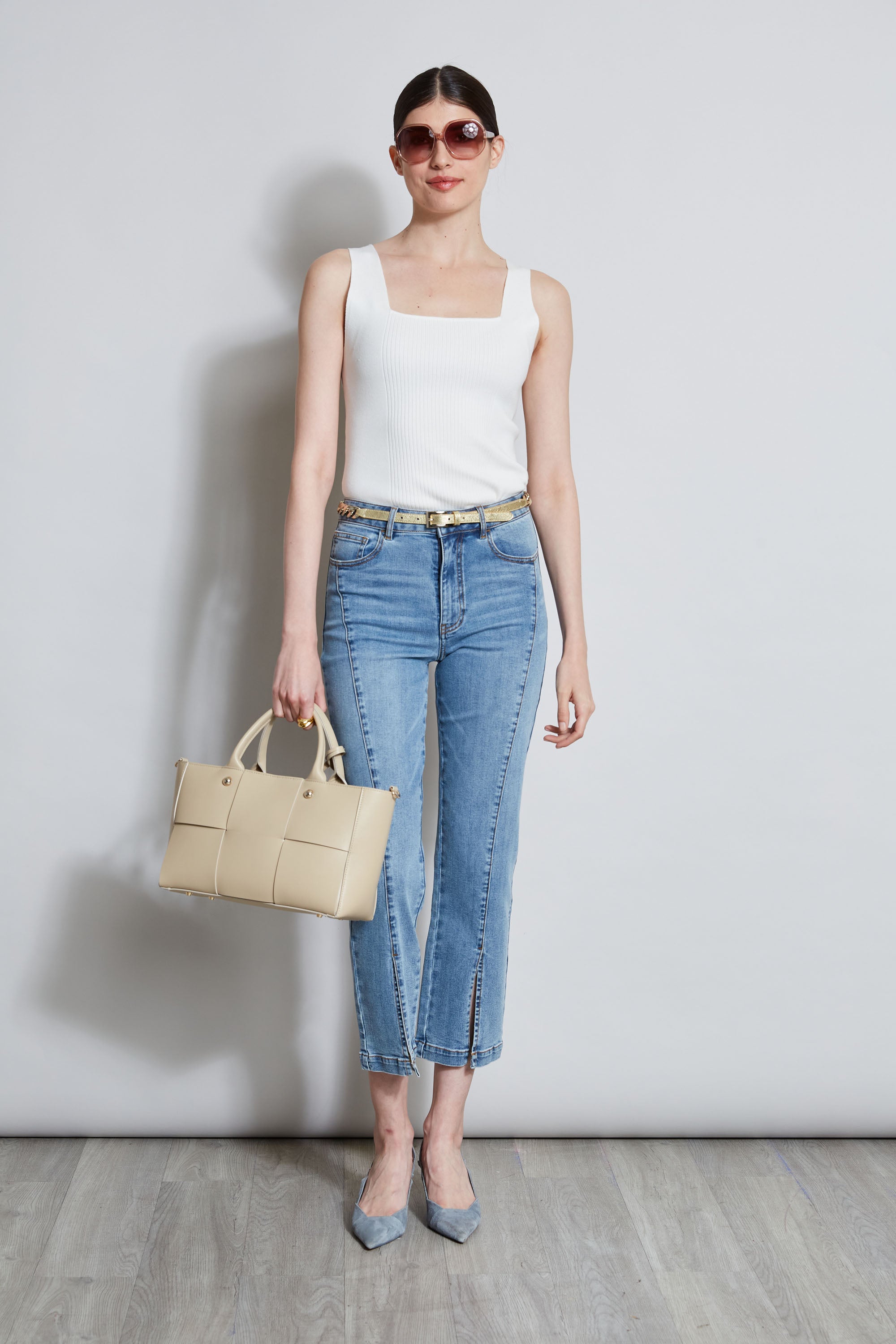 Women's Ribbed Knit Sweater Tank Top - Soft Casual Sleeveless Pullover for Layering & Everyday Wear