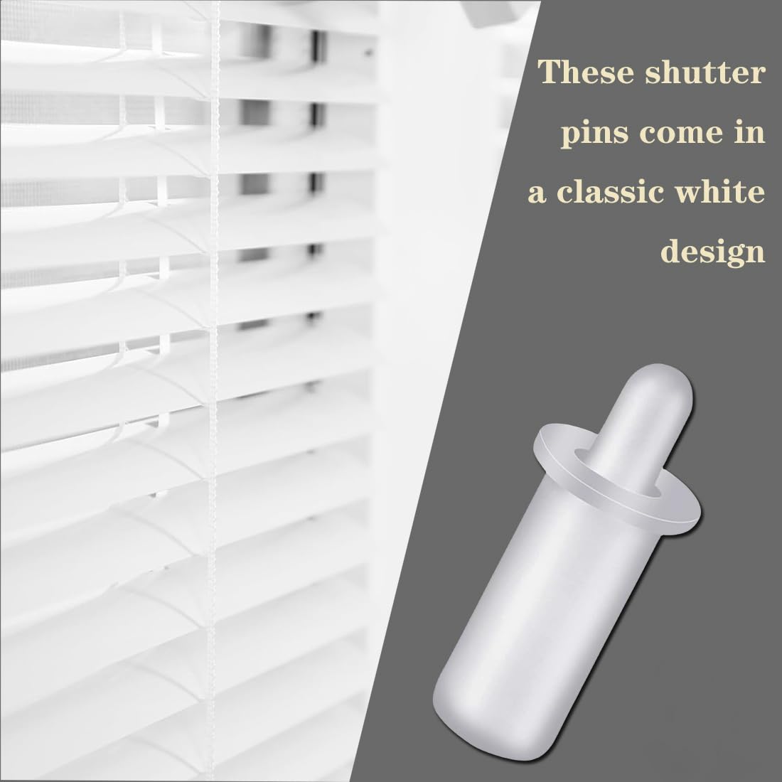 120Pcs White Shutter Repair Pins - Spring Loaded Blind Repair Bolts for Plantation Louver Shutters Replacement | Durable Fix for Broken Window Shutters & DIY Home Improvement Projects