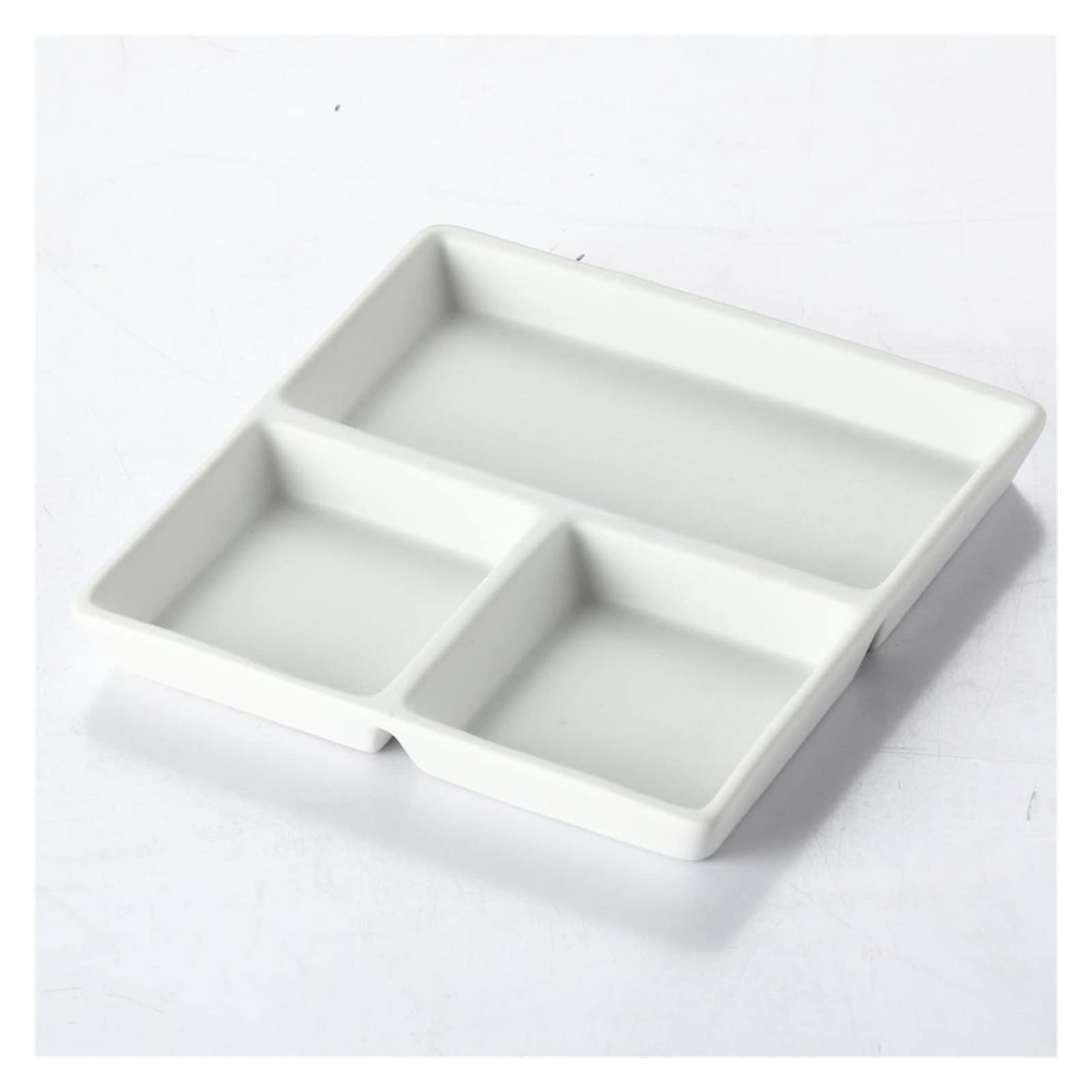 Nordic Ceramic Divided Dinner Plate - 1pc Porcelain Lunch Tray for Sushi, Steak, Pasta & Salad | Microwave & Dishwasher Safe | Perfect for Dining, Parties & Meal Prep (Color A)