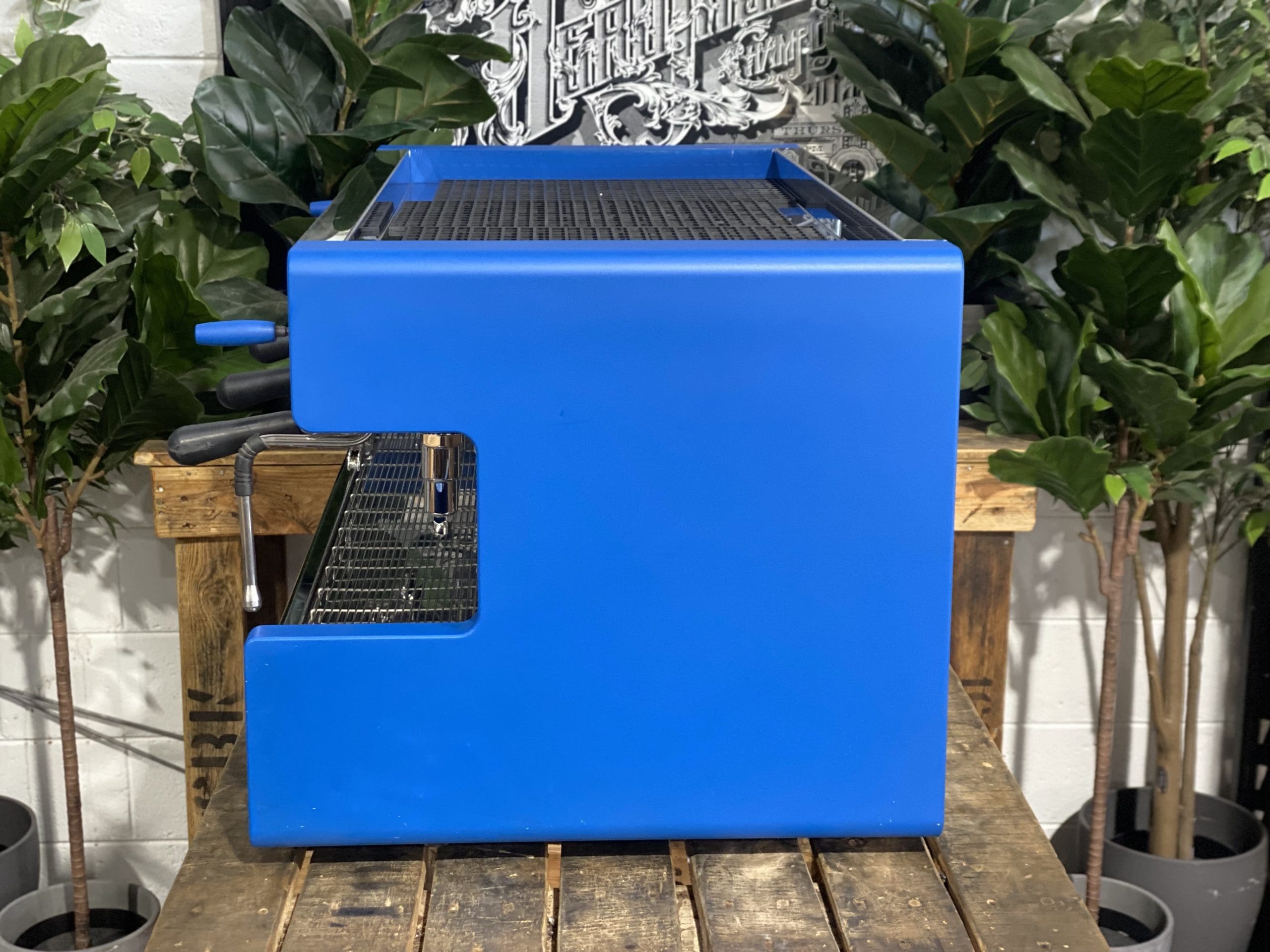 CIME CO 05 3 Group Commercial Espresso Machine - Blue Stainless Steel Coffee Maker for Cafes, Restaurants & Offices | Perfect for High-Volume Brewing & Professional Baristas