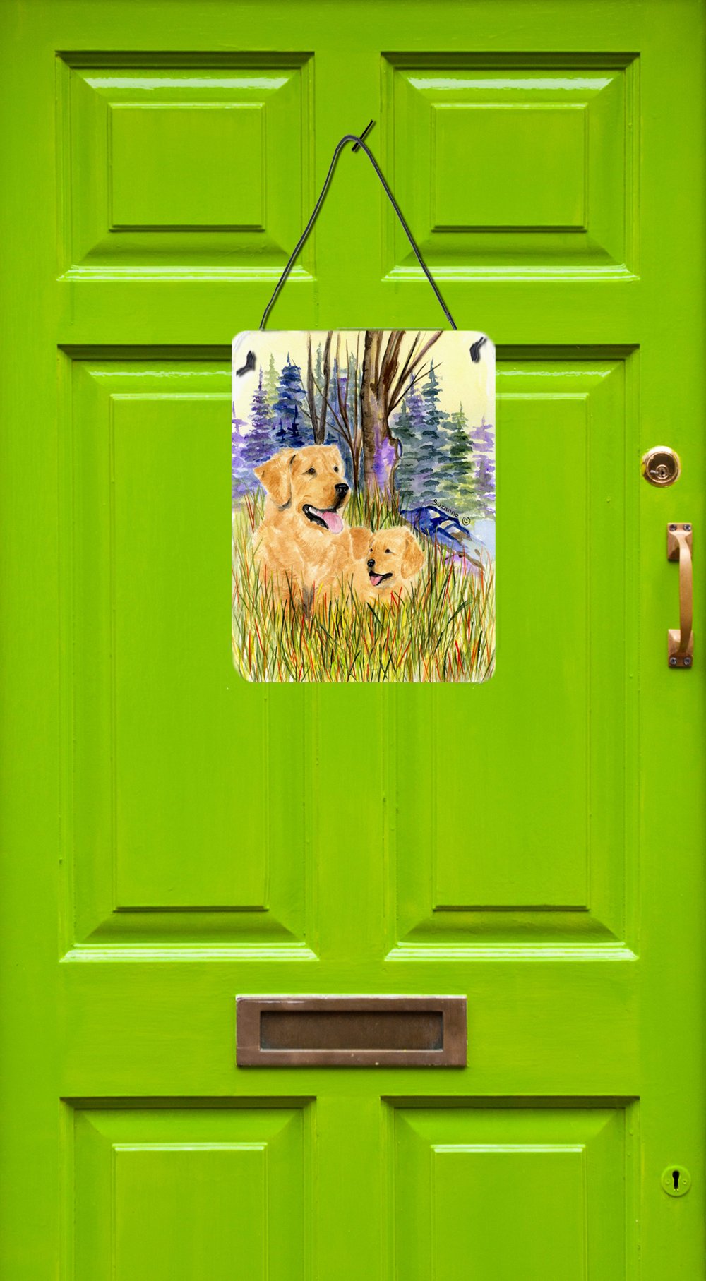 Golden Retriever Metal Wall Art - 12x16 Inch Aluminum Sign for Kitchen, Bar, Bathroom & Front Door Decor | Durable Hanging Plaque for Home & Office | Dog Lover Gift Idea | Perfect for Pet-Friendly Spaces & Rustic Interior Design