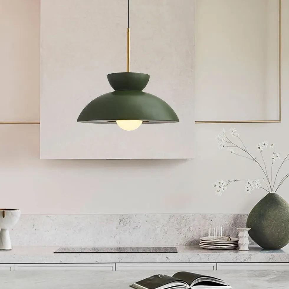 Modern Red Frosted Glass Dining Room Pendant Light - Elegant Ceiling Lighting Fixture for Kitchen Island, Breakfast Nook & Dining Area