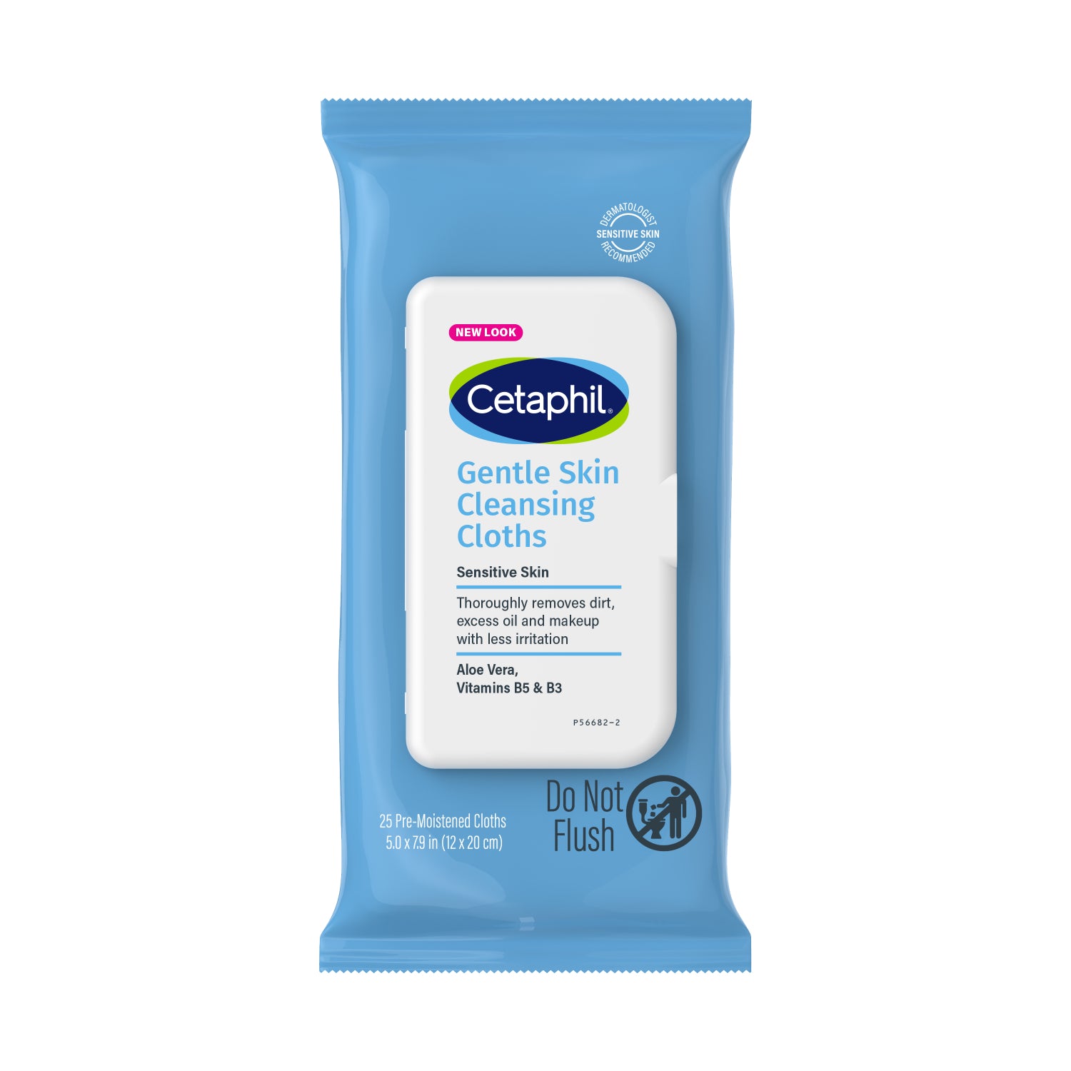 Cetaphil Gentle Skin Cleansing Cloths - 25 Count | Fragrance-Free Facial Wipes for Sensitive Skin | Perfect for Travel, Gym & Daily Skincare Routine