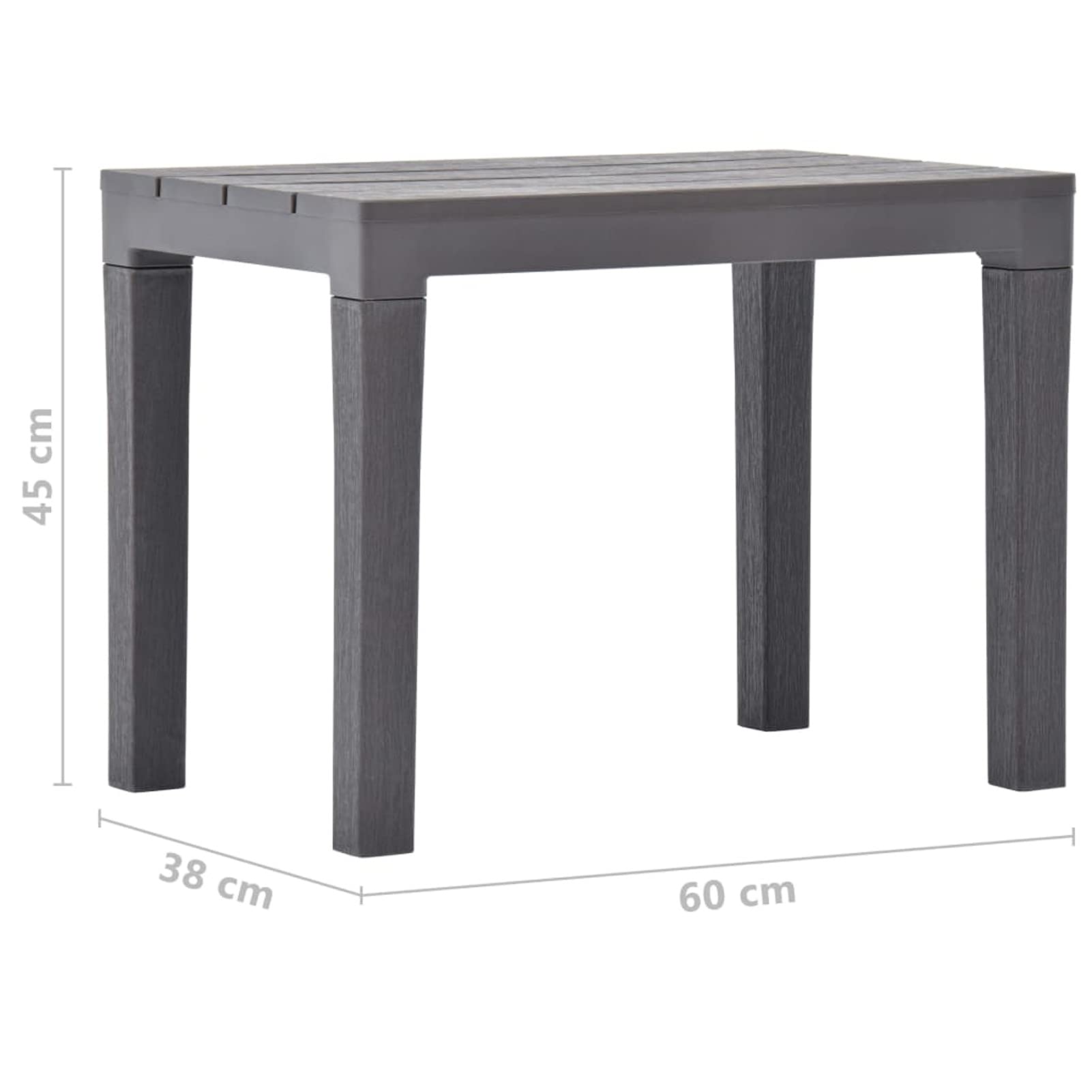 Tidyard 3-Piece Outdoor Dining Set - Brown Plastic Garden Table with 2 Bench Chairs for Patio, Backyard, Terrace, Bistro - Perfect for Outdoor Entertaining and Relaxing in Your Garden