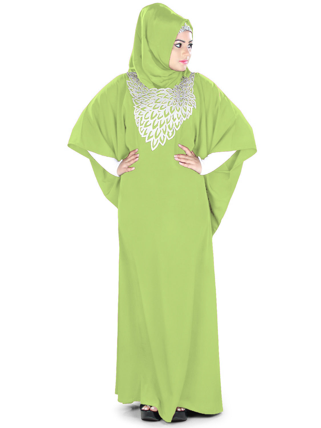 Stylish Aimen Kaftan Dress for Women - Elegant Flowy Maxi Dress with Embroidery - Perfect for Beach, Vacation & Boho Fashion