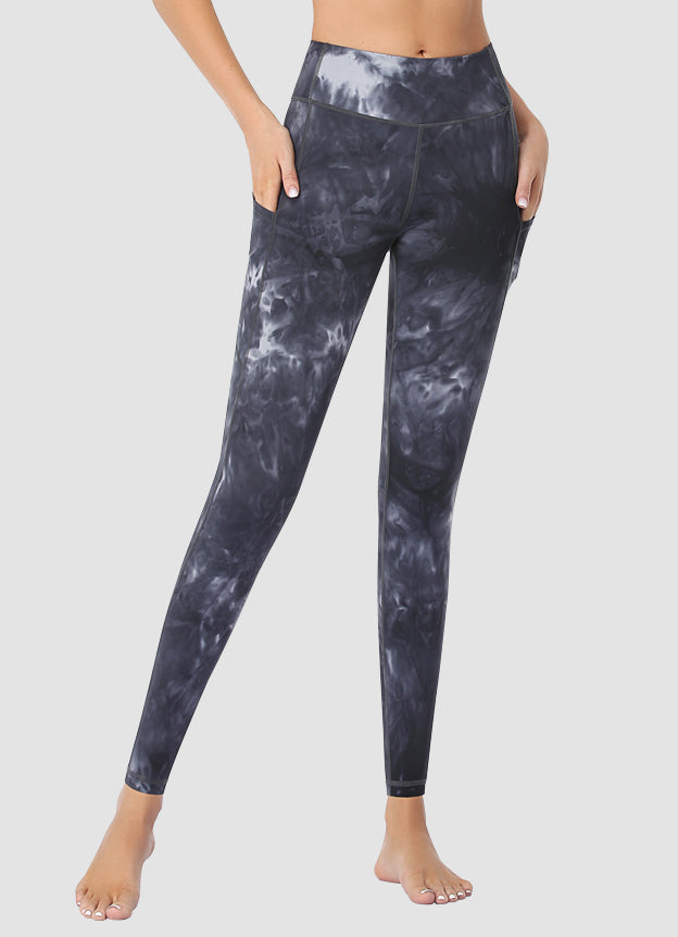 Newborn High Waist Yoga Leggings Full Length Tie Dye - Comfortable Maternity Workout Pants for Women - Perfect for Yoga, Gym & Pregnancy Exercise