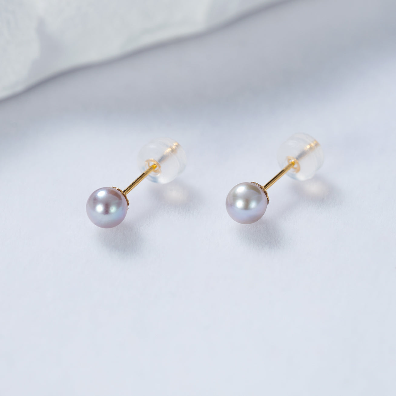 18K Gold Madama Blue Akoya Pearl Stud Earrings - AAA Grade Cultured Pearls, Hypoallergenic Jewelry for Women | Perfect for Weddings, Anniversaries & Special Occasions