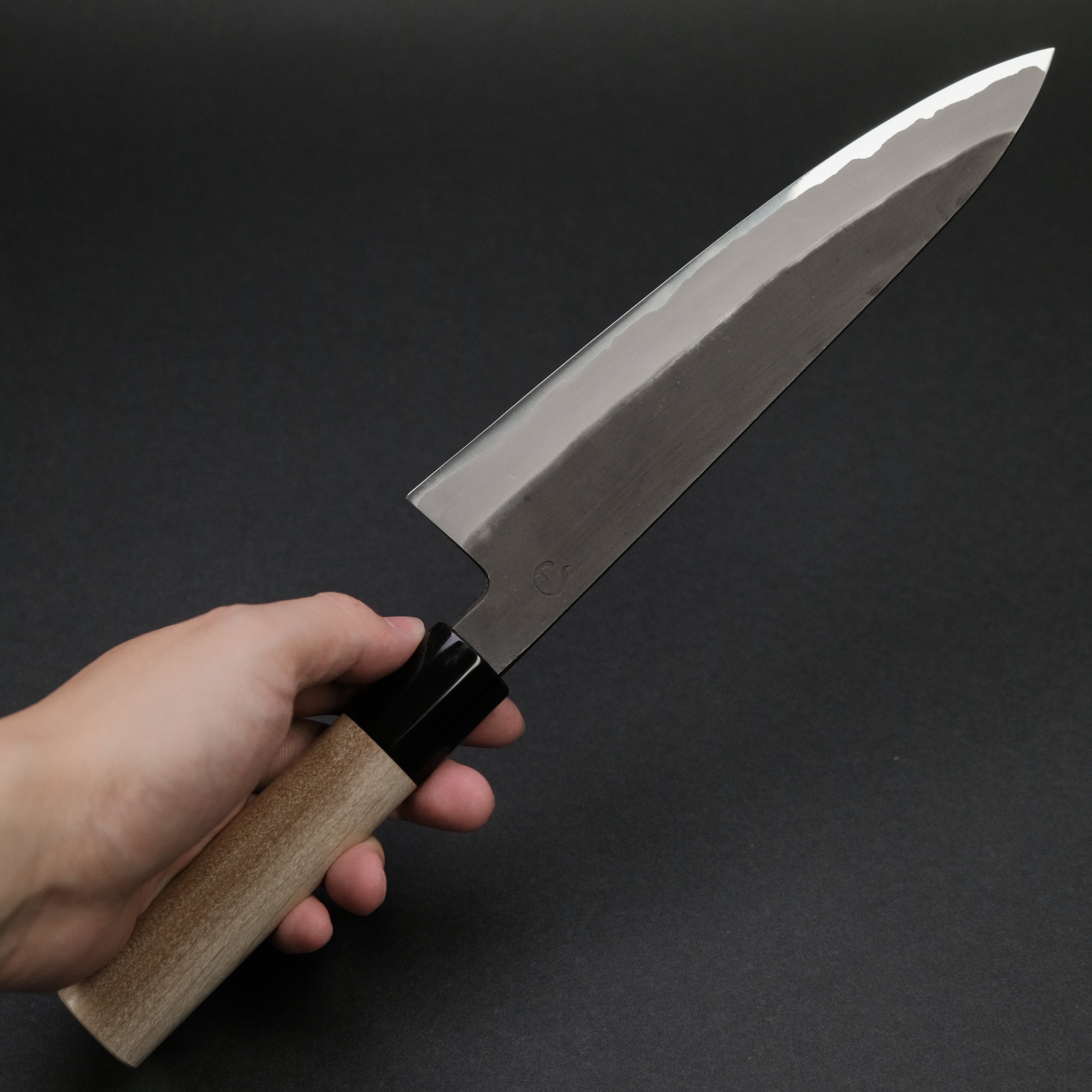 Hitohira Hinode Kurouchi White #2 Stainless Clad Gyuto 210mm Japanese Chef Knife with Ho Wood Handle - Perfect for Slicing, Dicing & Precision Cooking
