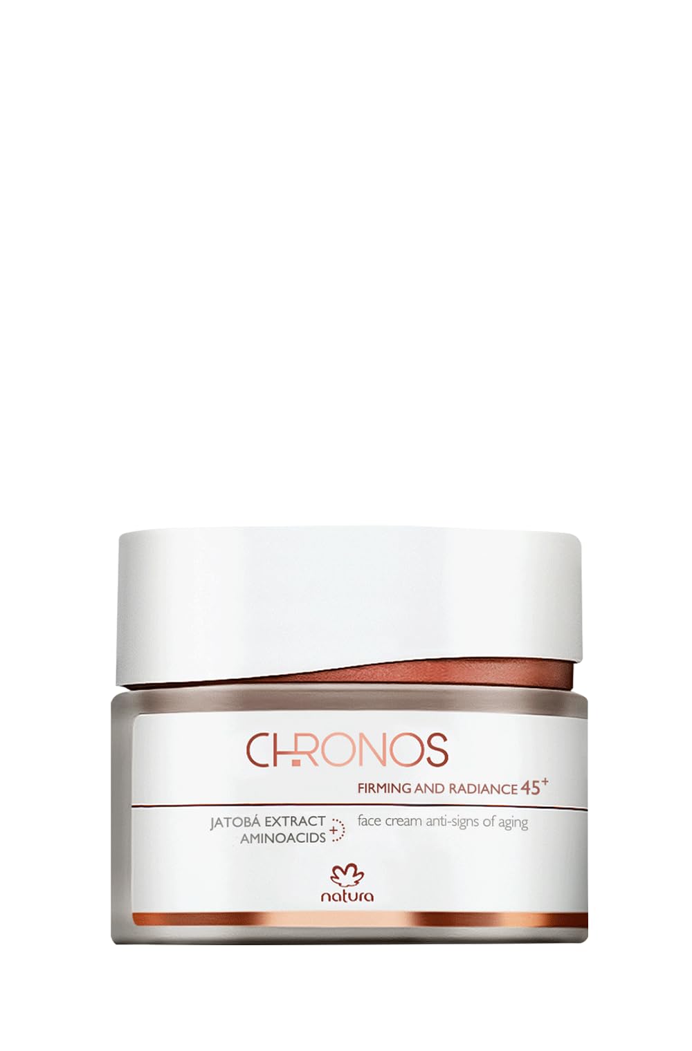 Natura Chronos Firming & Radiance Anti-Aging Face Cream for Women 45+ - Jatobá Extract & Amino Acids Moisturizer to Reduce Wrinkles & Firm Skin - Vegan Skincare 40g - Daily Hydration for Mature Skin