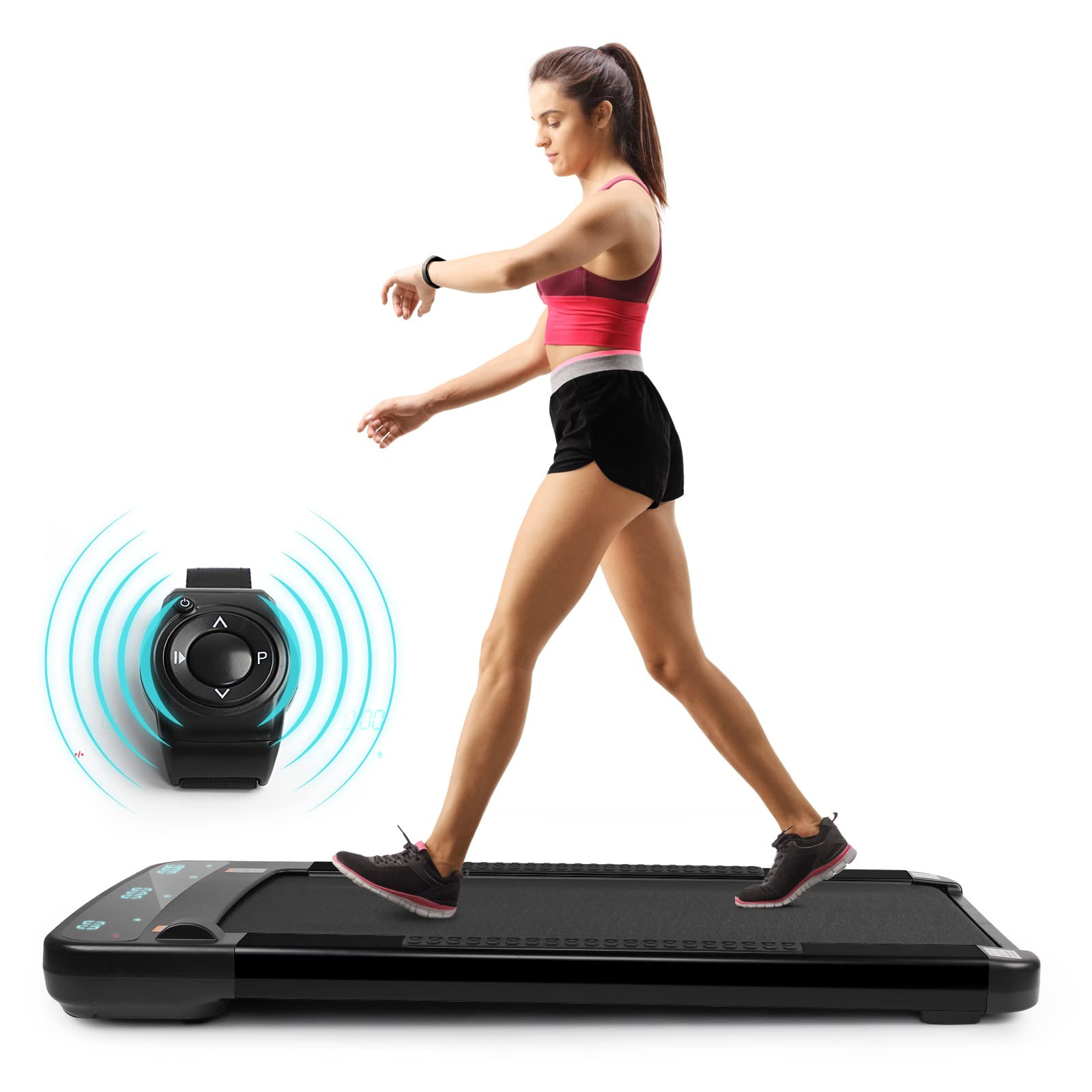 CEARTRY Under Desk Treadmill - 300 lb Weight Capacity, Portable Walking Pad for Home & Office, Quiet Jogging Machine with No Installation Required | Perfect for Small Spaces, Work from Home & Low-Impact Exercise