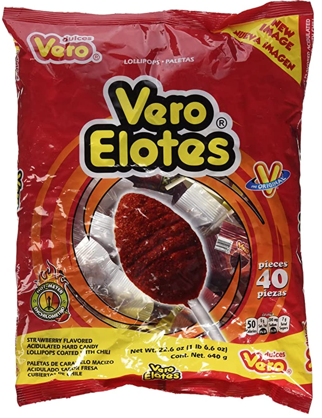 Vero Elotes Mexican Candy - 40 Pieces of Sweet & Spicy Tamarind Treats - Perfect for Parties, Gifts & Snacking