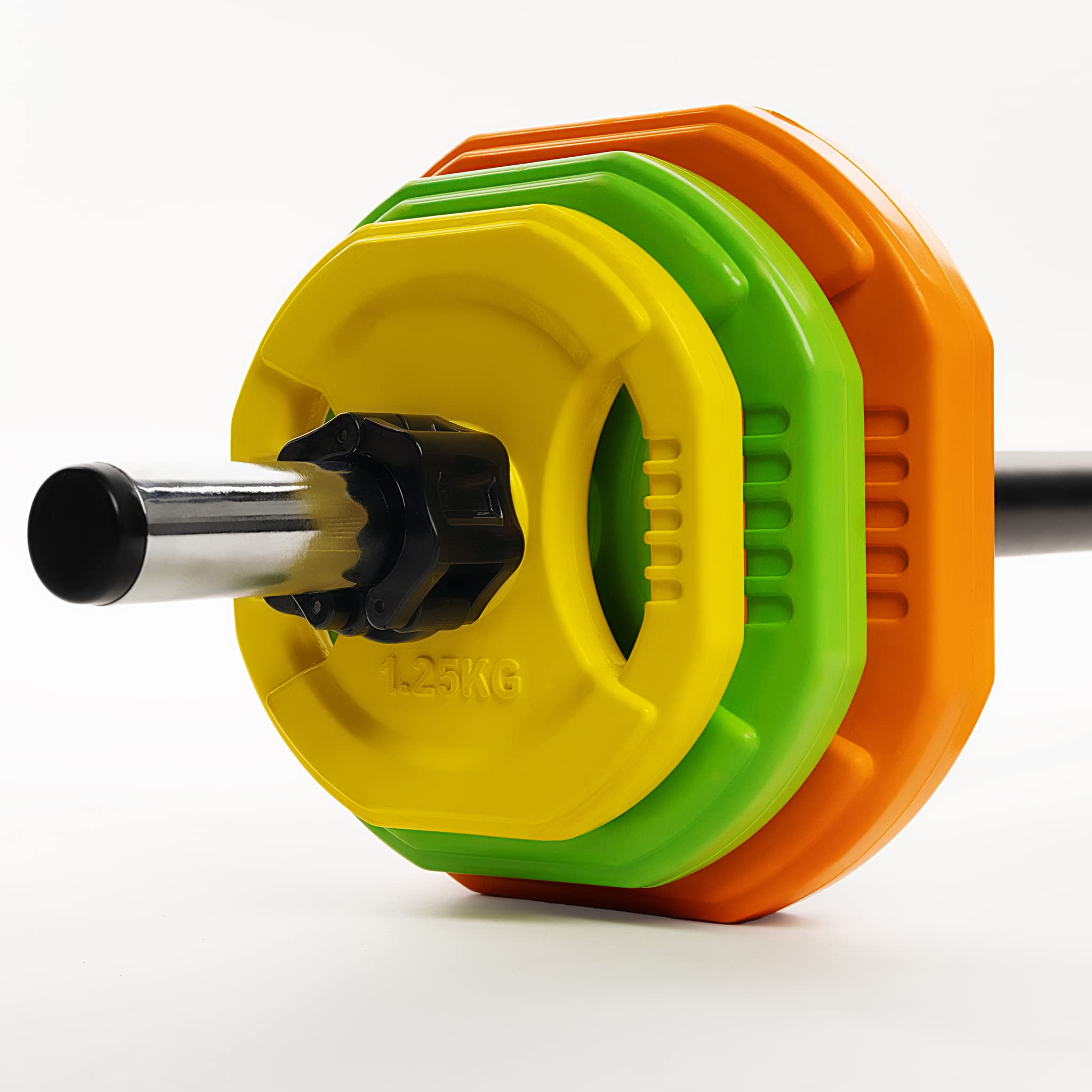 AmStaff Fitness Adjustable Barbell Weight Set - 110lbs Home Gym Equipment for Strength Training & Cardio Workouts | Perfect for Bodybuilding, CrossFit & Home Fitness Routines