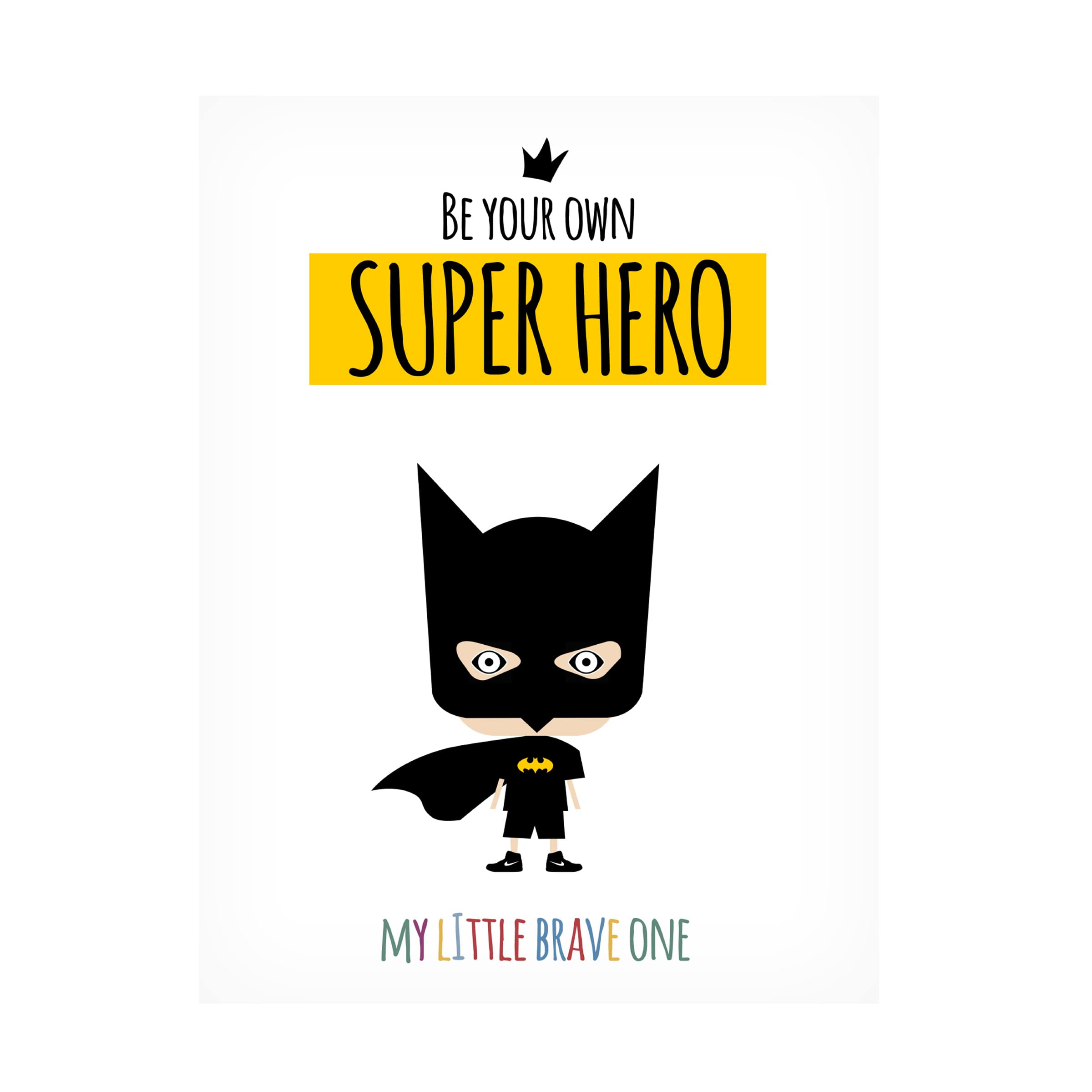 Trademark Fine Art 'Superhero One' Canvas Wall Art by Ayse - Perfect for Superhero Themed Bedrooms, Living Rooms & Home Decor