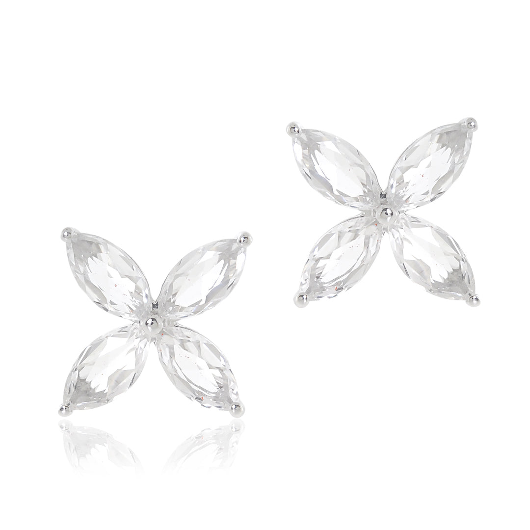 Stella White Topaz Earrings for Women - Elegant Sterling Silver Jewelry for Parties, Weddings & Everyday Wear