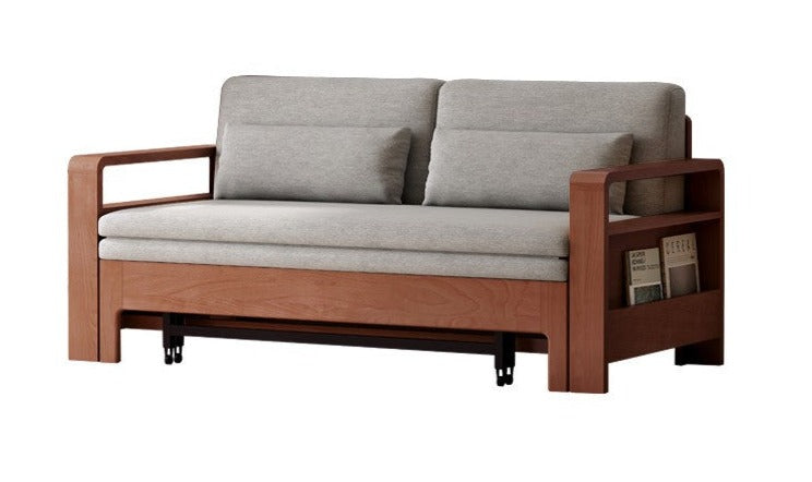 54.3x(30.9-76.8)x31.1 / 138x(78.5-195)x79сm / Beech walnut sofa bed - matte gray (coconut palm mat)
