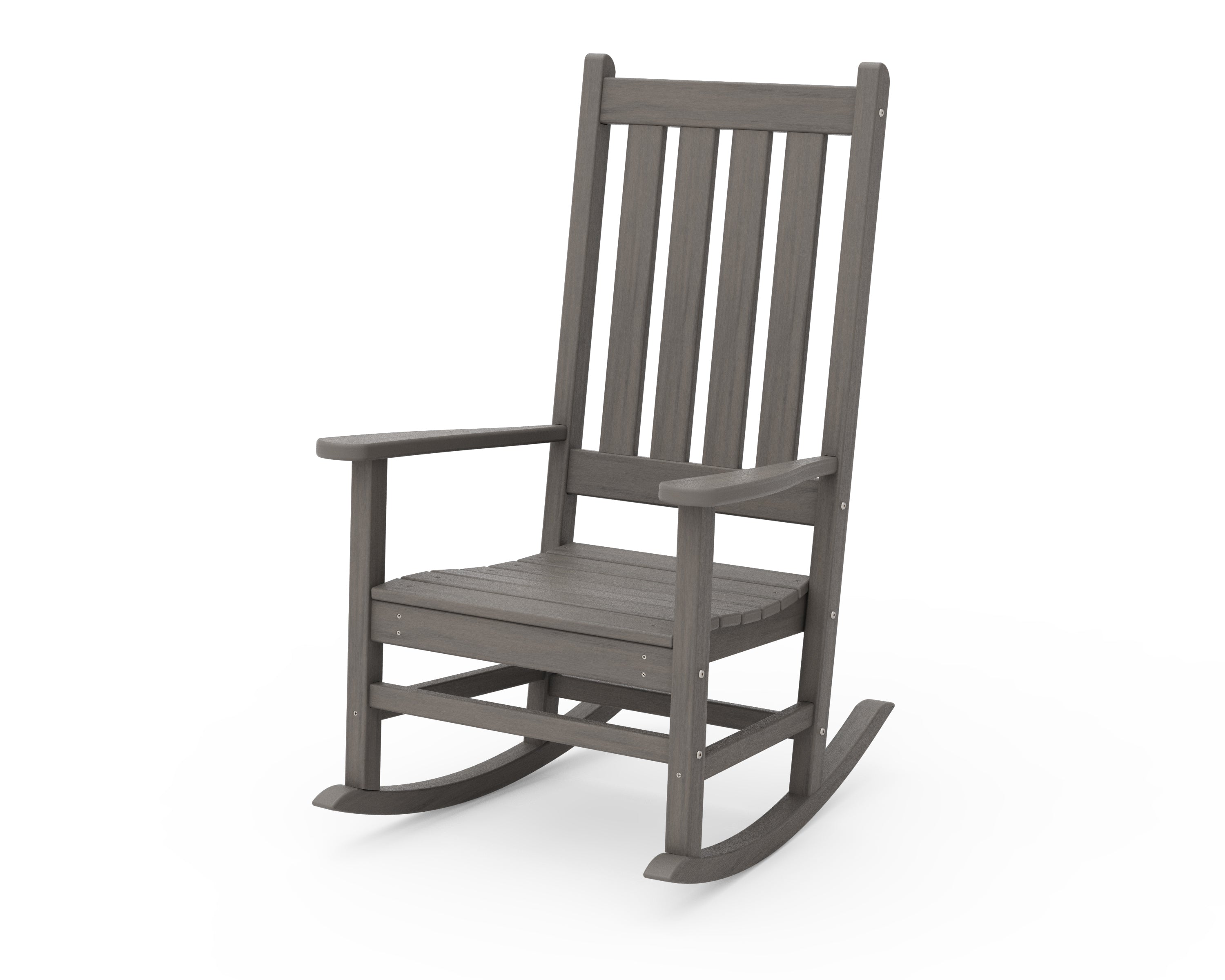 POLYWOOD Vineyard Porch Rocking Chair - Durable Outdoor Rocker for Patio, Deck & Garden - All-Weather Resin Wicker Furniture with Comfortable Cushions (Perfect for Relaxing, Reading & Sunbathing)