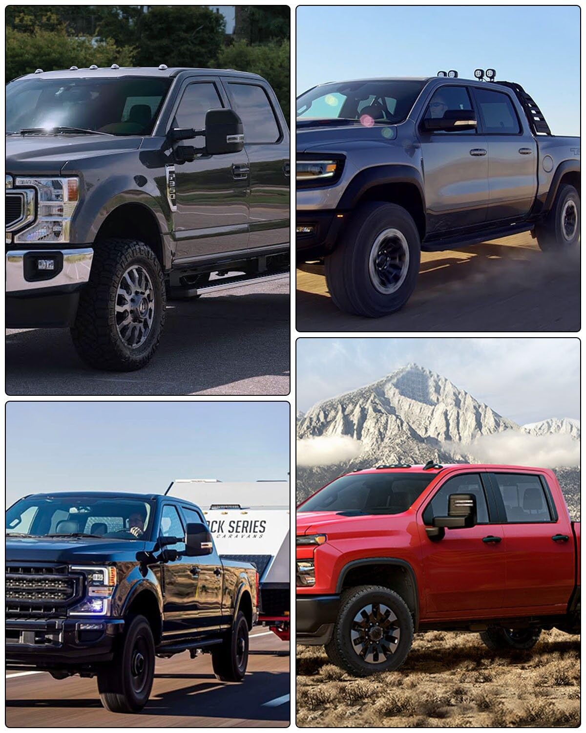 ECCPP Power-Adjustable Heated Towing Mirrors with Turn Signal & Puddle Light - Compatible with 2015-2019 Ford F150 Pickup Truck (Left & Right Side, Black Housing, Includes Conversion Plug) - Perfect for Enhanced Visibility & Safety During Towing, Night Driving, and Off-Road Adventures