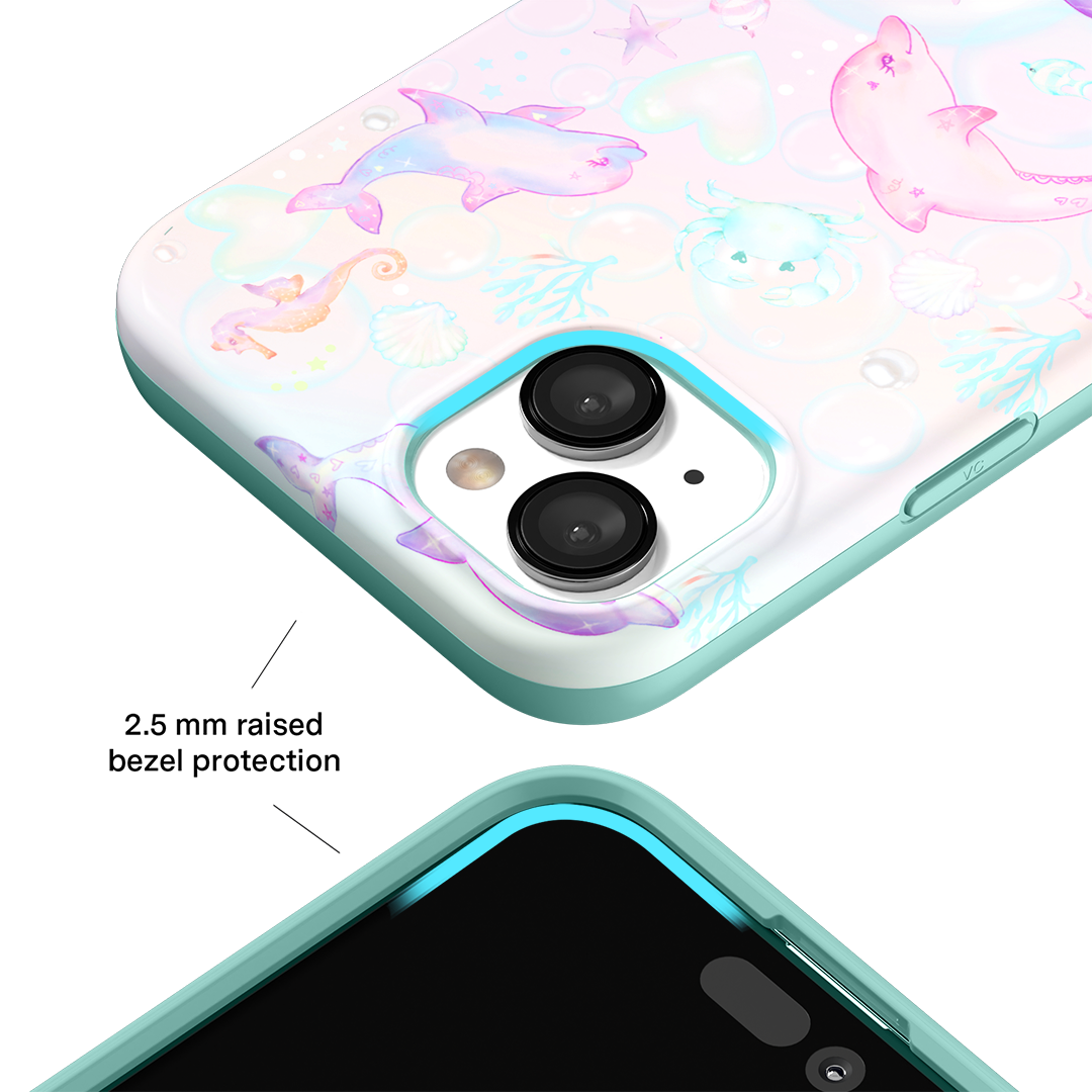 Aqua Angels iPhone Case - Waterproof & Shockproof Protective Cover for iPhone 12/13/14/15 Pro Max - Perfect for Outdoor, Swimming & Travel