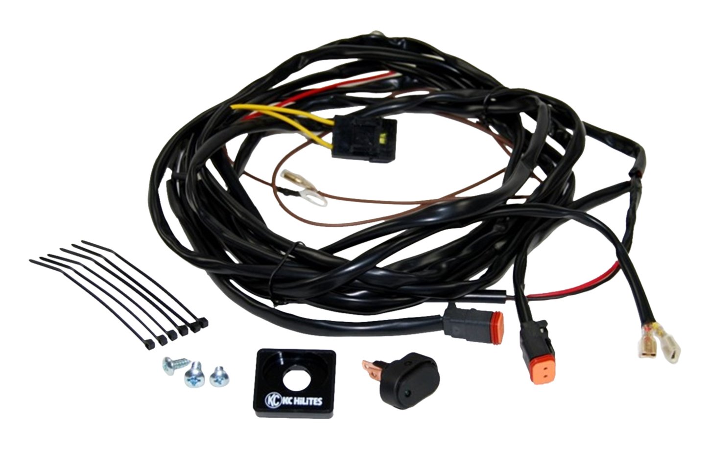 KC HiLiTES 63082 Wiring Harness Kit for 2 Cyclone LED Lights - Easy Installation for Off-Road, Jeep & Truck Lighting Upgrades | Perfect for Night Driving, Camping & Outdoor Adventures